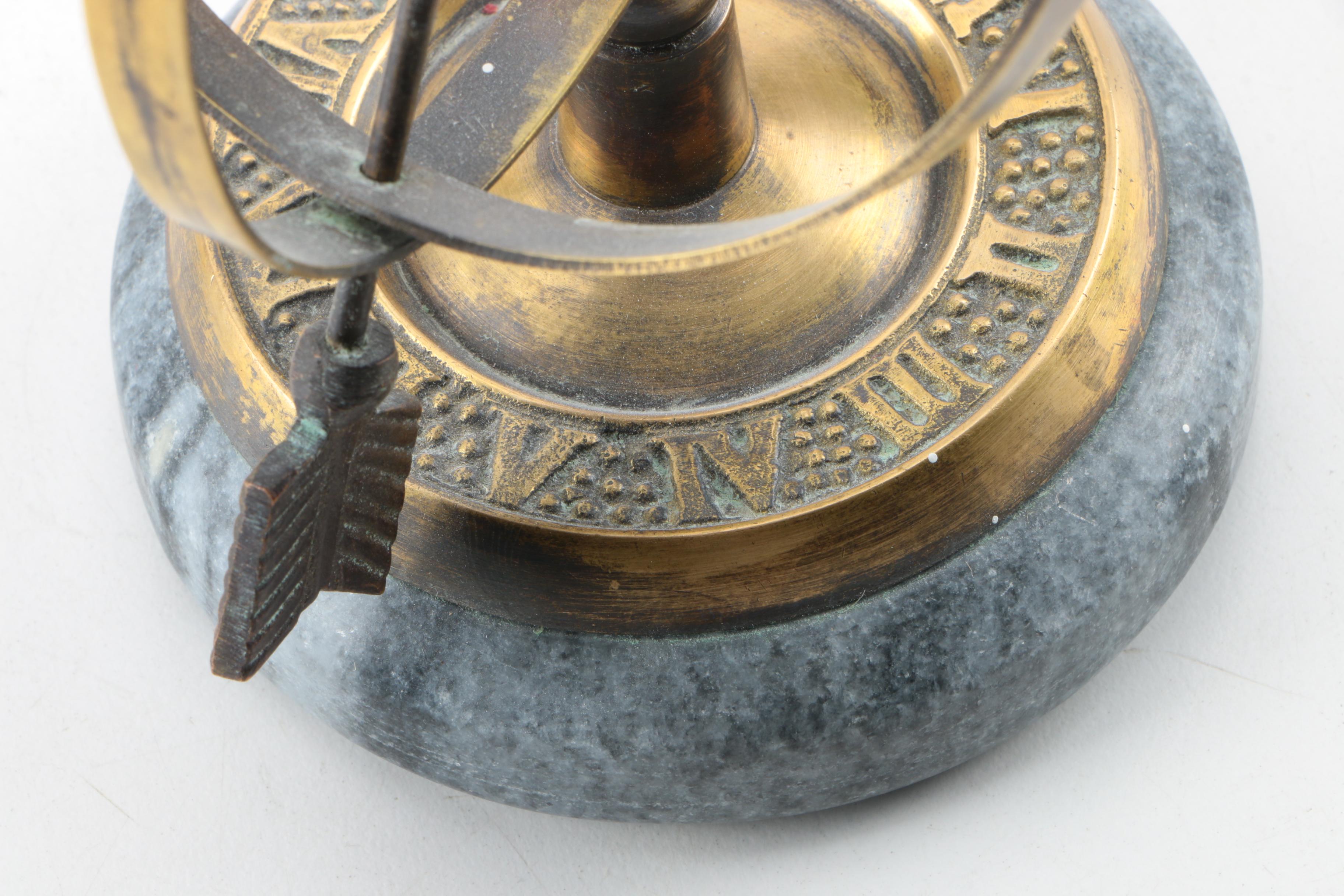 Marble and Brass Bookends
