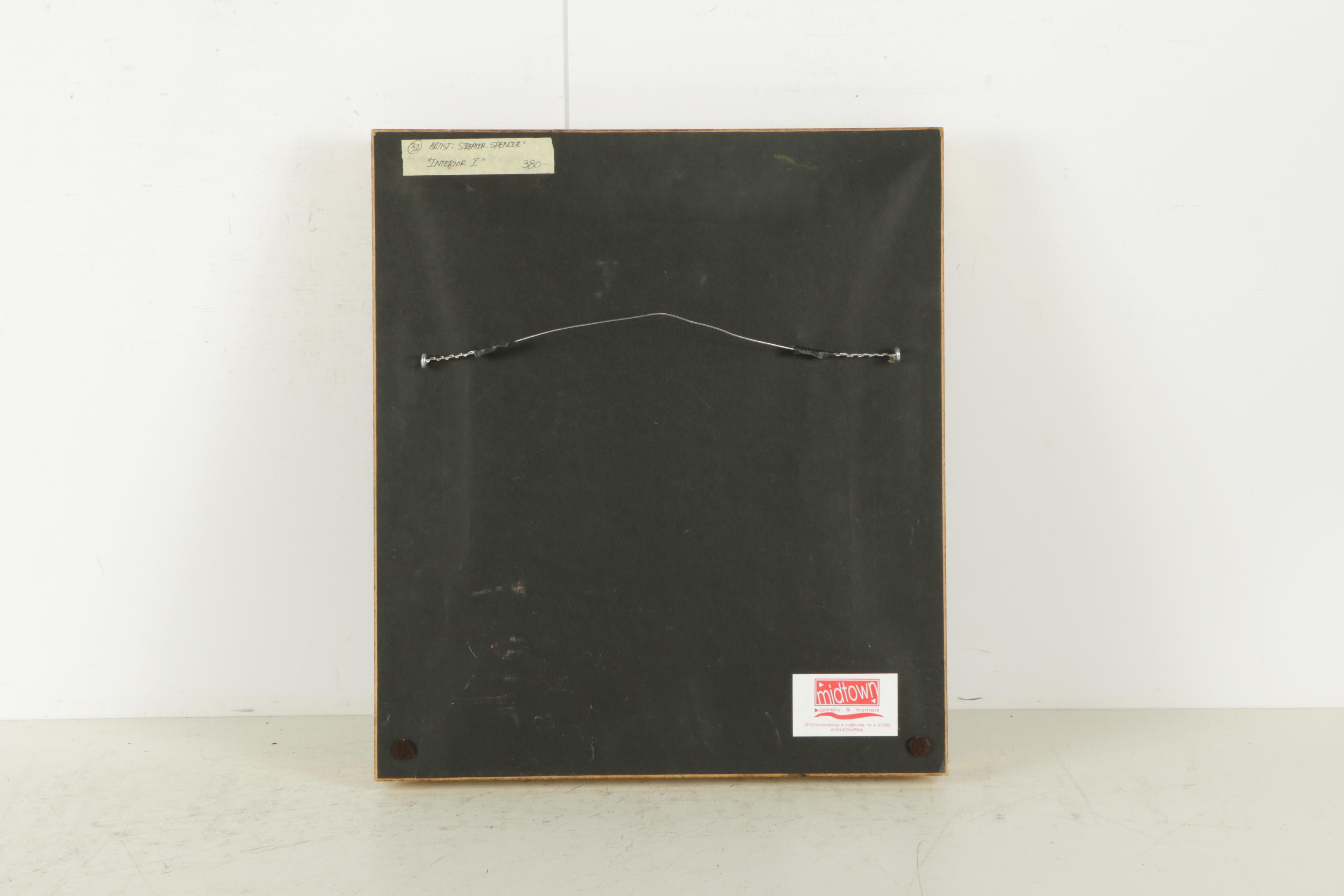 Streater Spencer Oil Paintings of Rooms on Panel