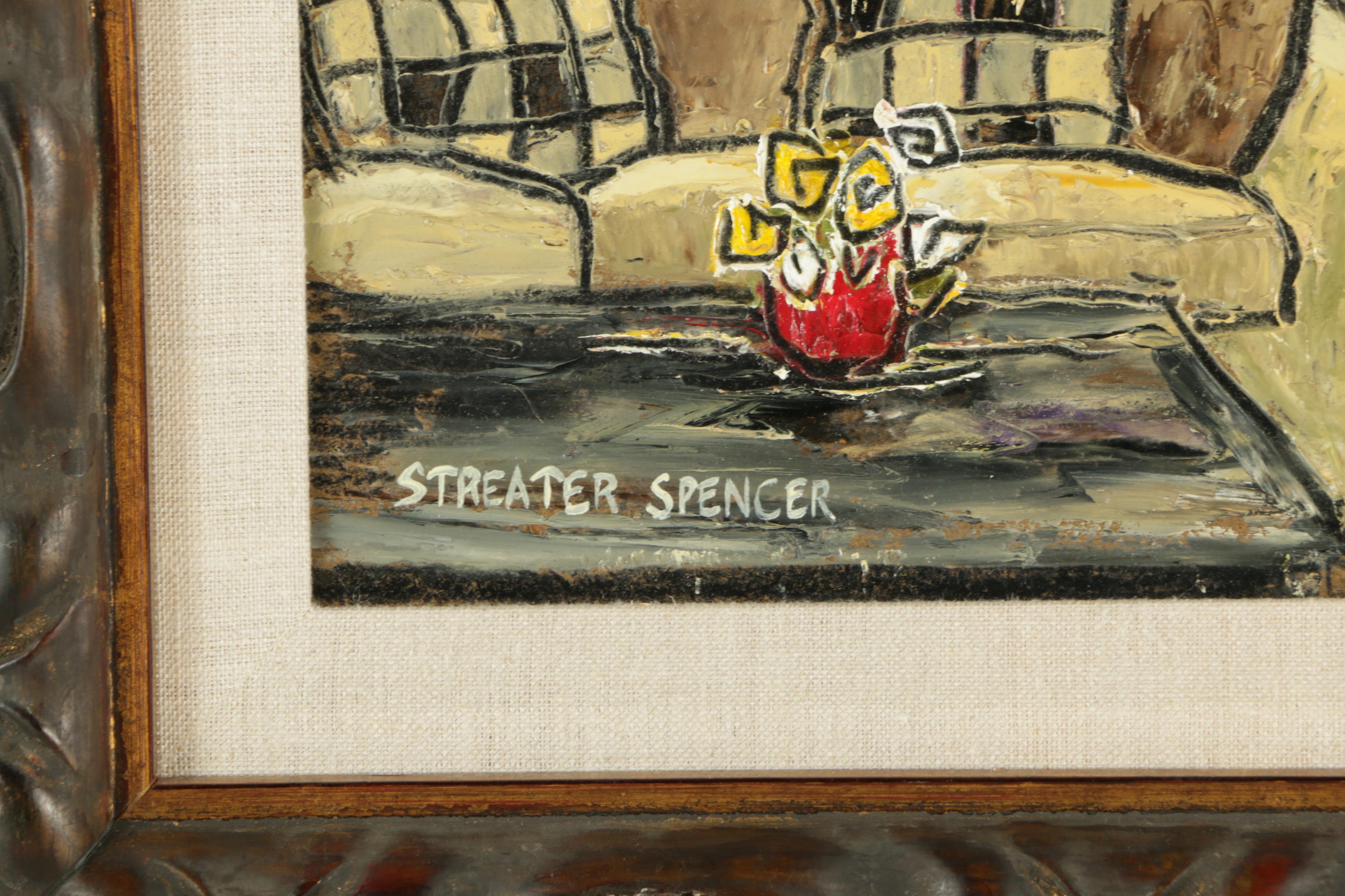 Streater Spencer Oil Paintings of Rooms on Panel