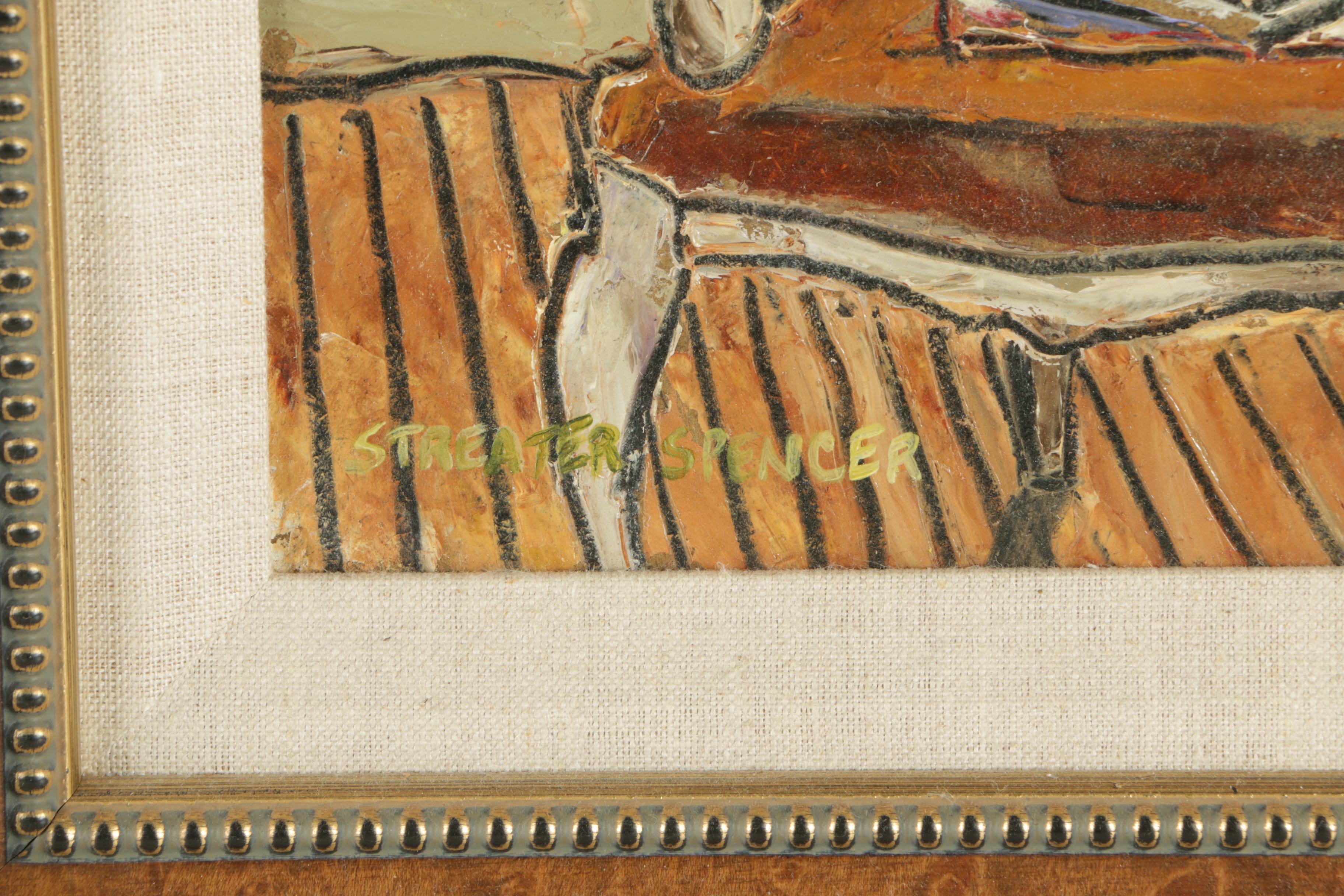 Streater Spencer Oil Paintings of Rooms on Panel