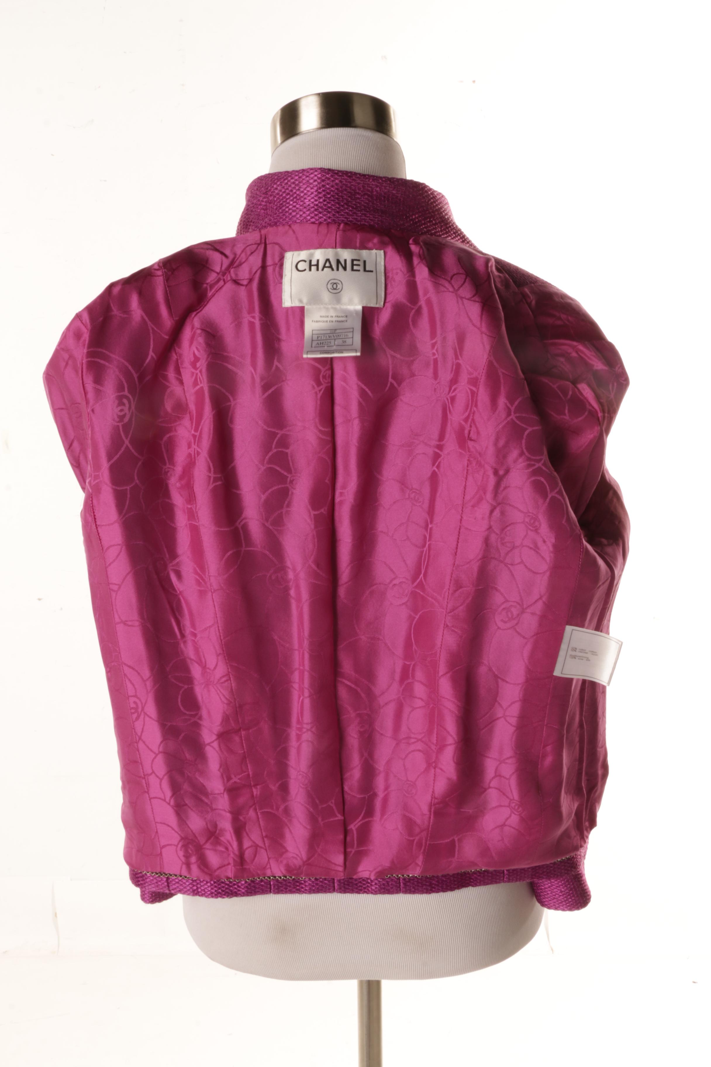 Chanel Magenta Suit Jacket