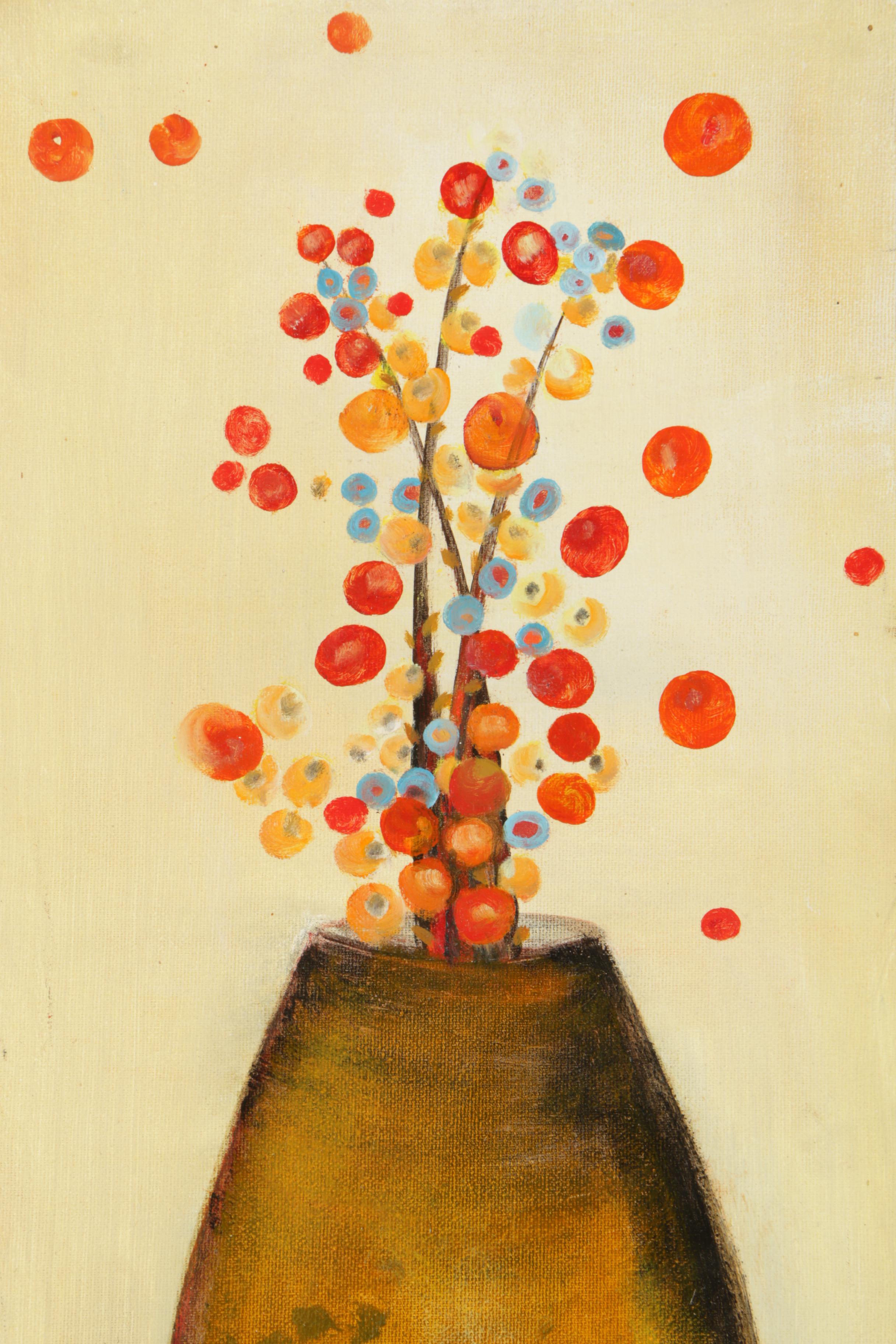 Jacqueline Saporiti Acrylic Paintings on Canvas of Flowers