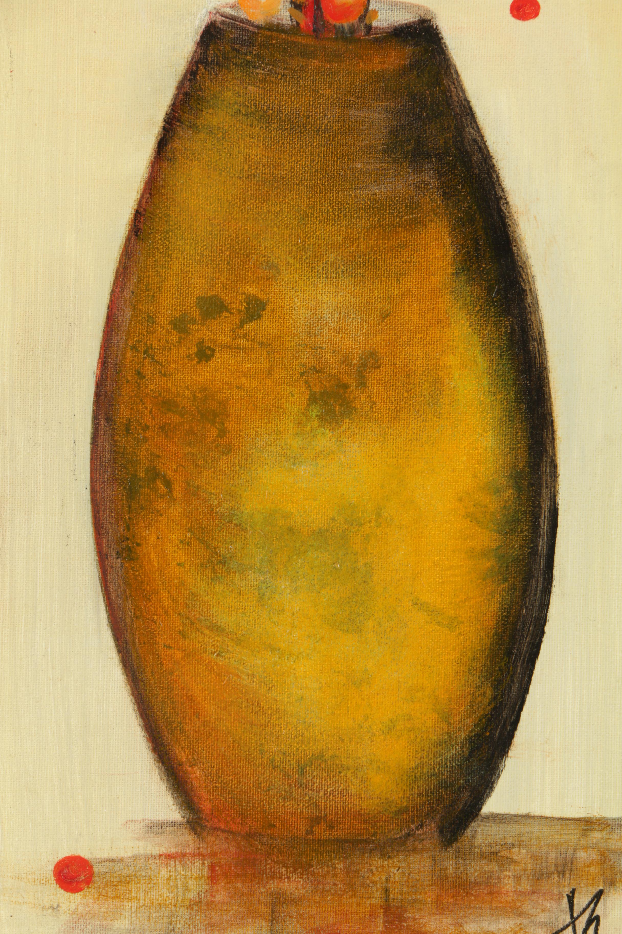 Jacqueline Saporiti Acrylic Paintings on Canvas of Flowers