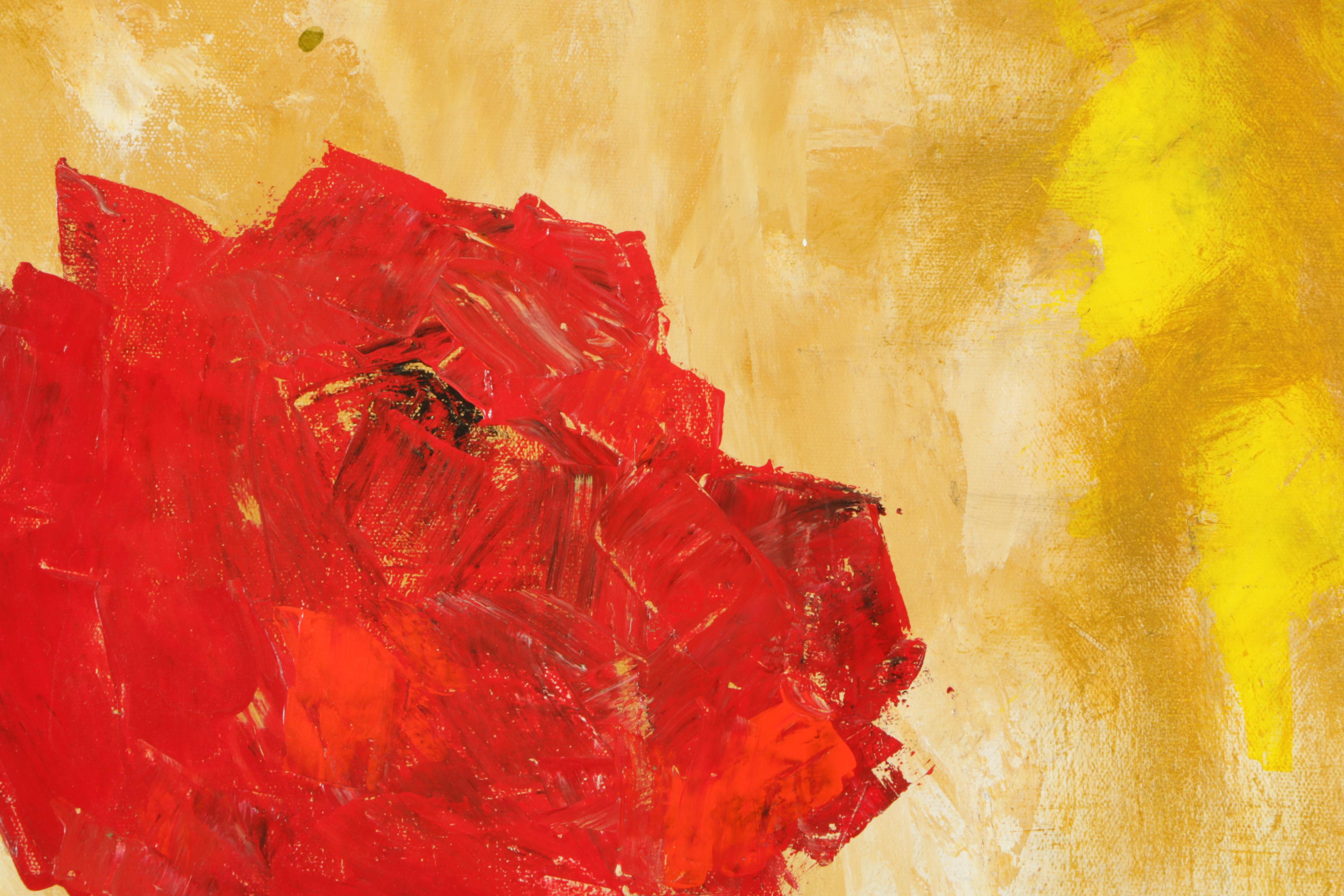 Jacqueline Saporiti Acrylic Paintings on Canvas of Flowers