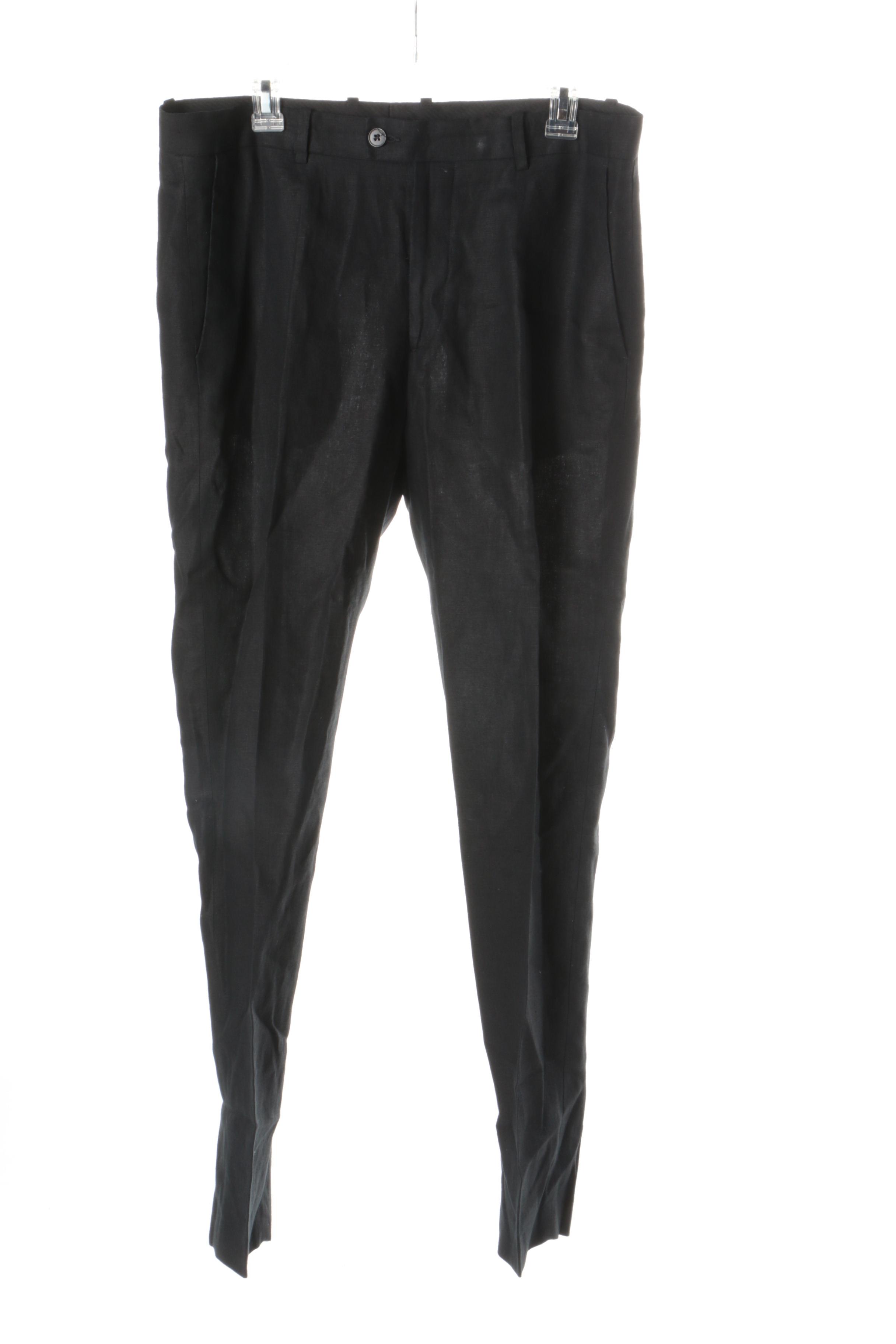 Men's Modern Flat Front Trousers Including H&M