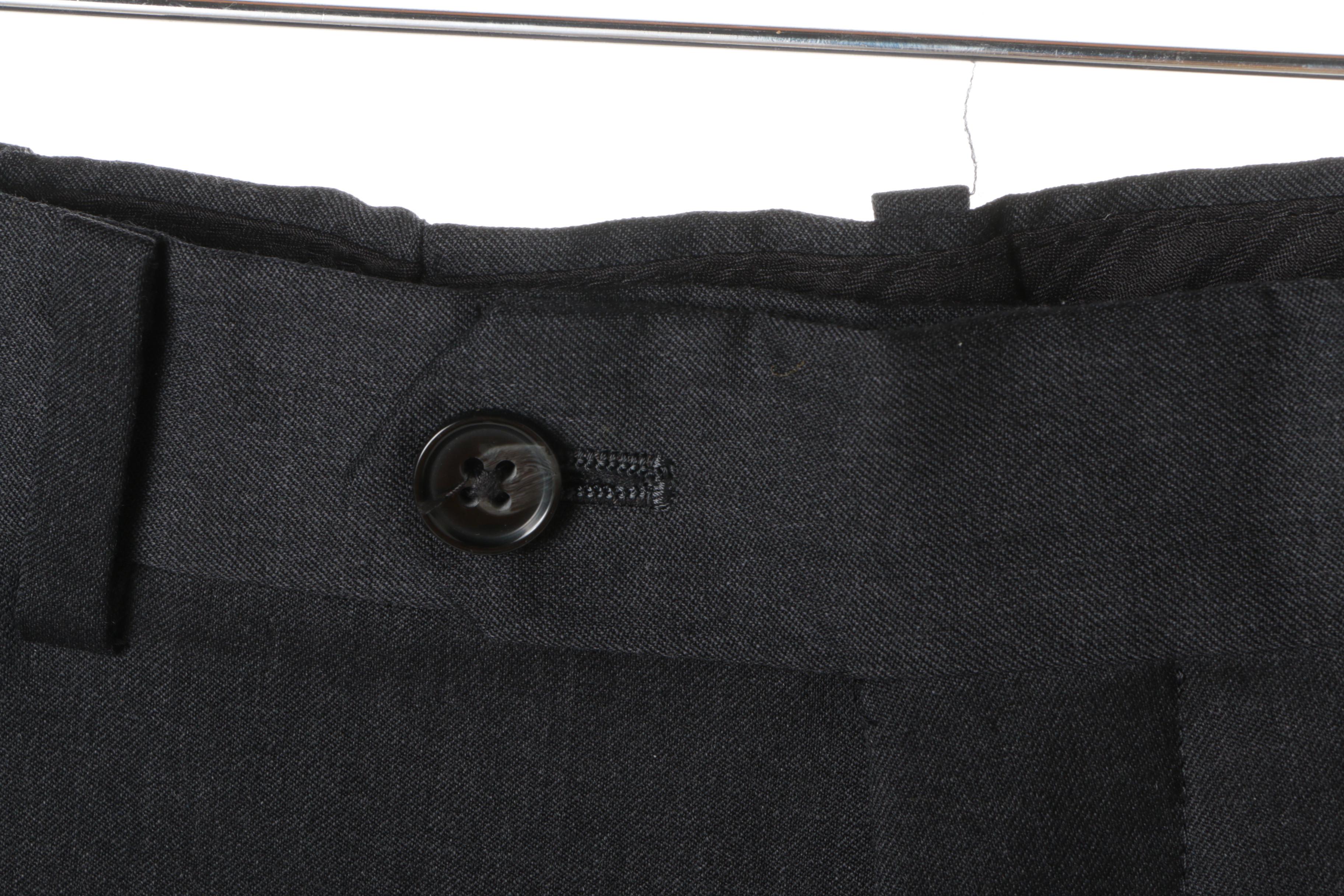 Men's Modern Flat Front Trousers Including H&M