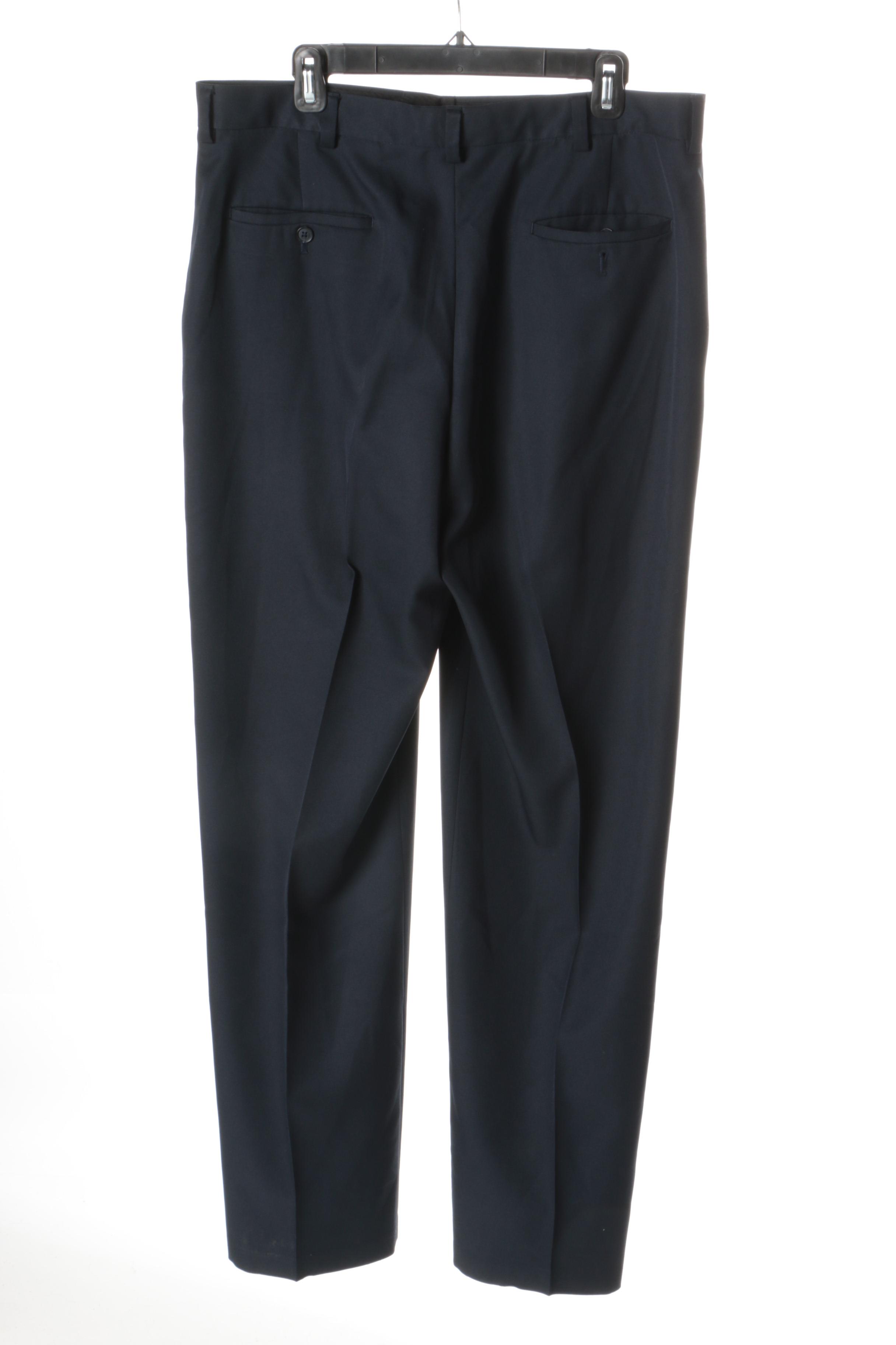 Men's Modern Flat Front Trousers Including H&M
