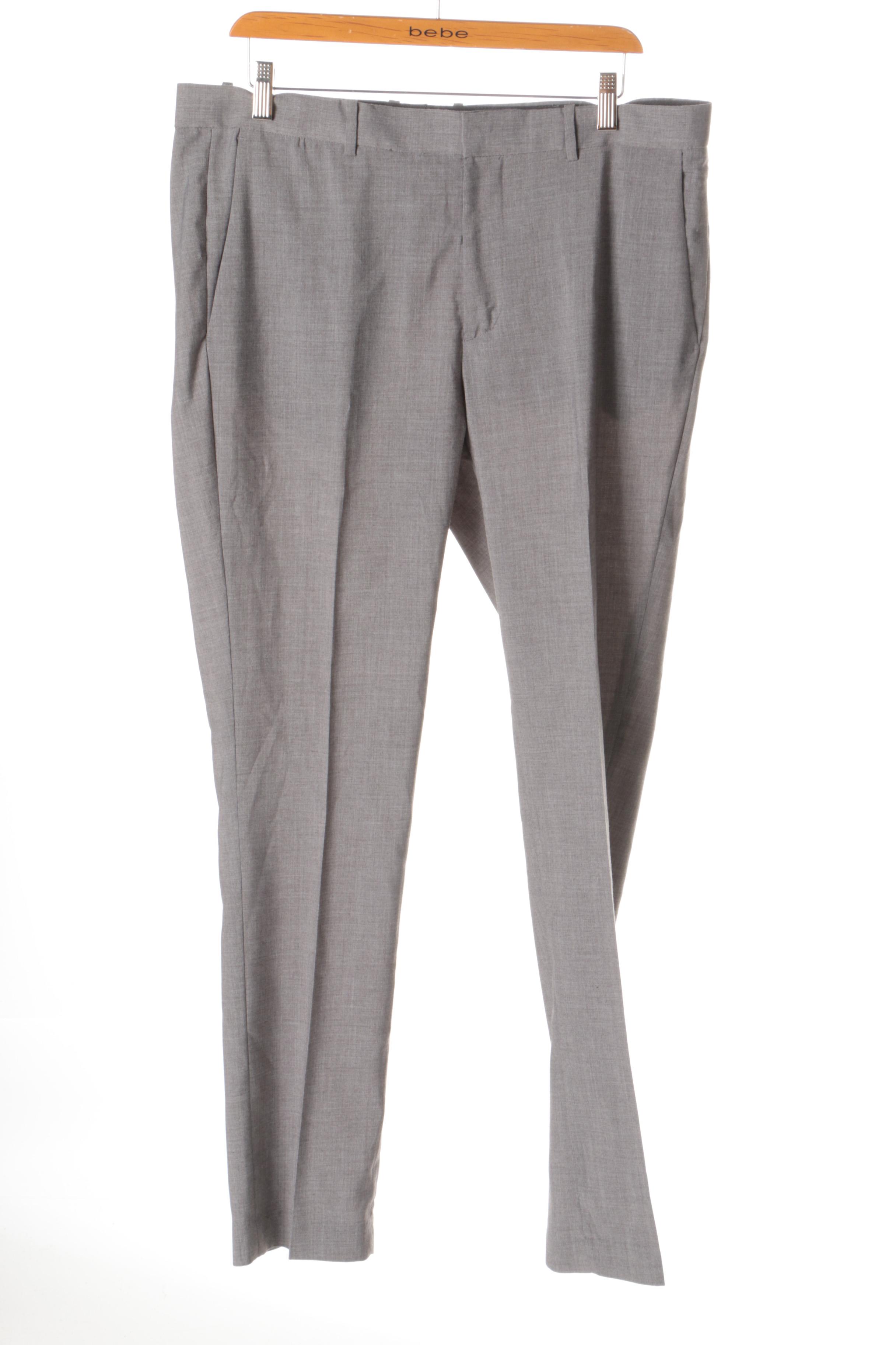 Men's Modern Flat Front Trousers Including H&M
