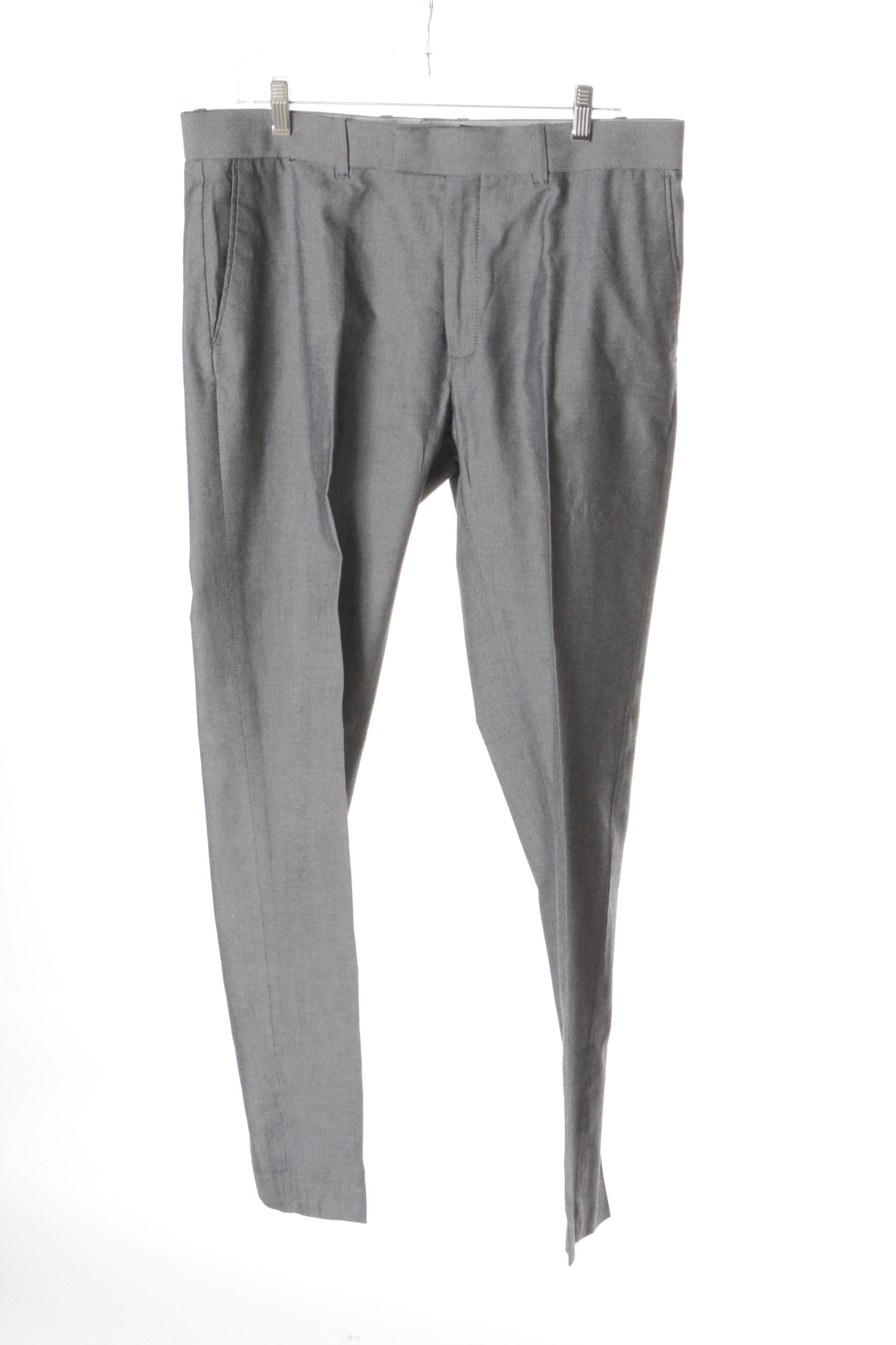 Men's Modern Flat Front Trousers Including H&M