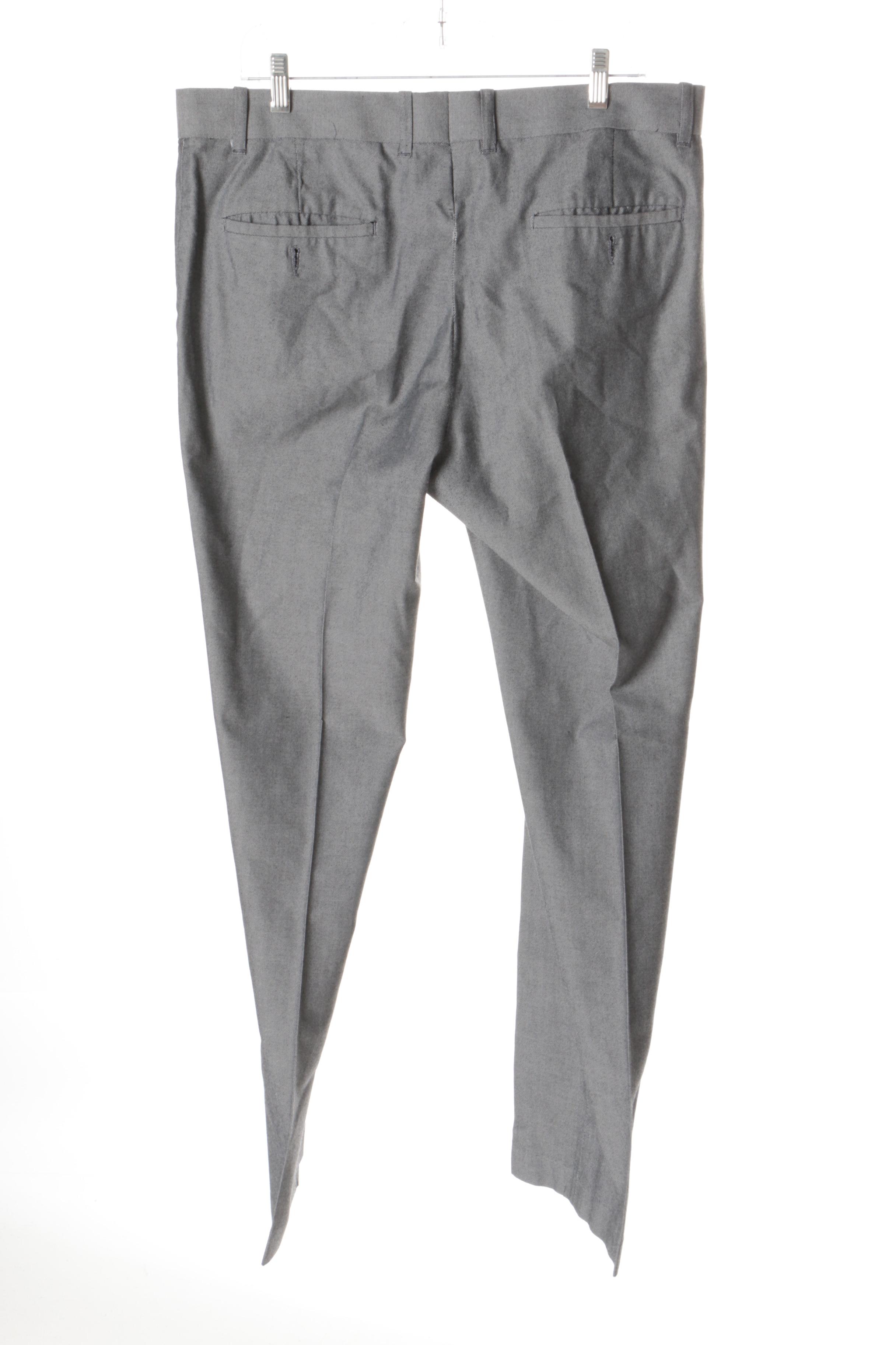 Men's Modern Flat Front Trousers Including H&M