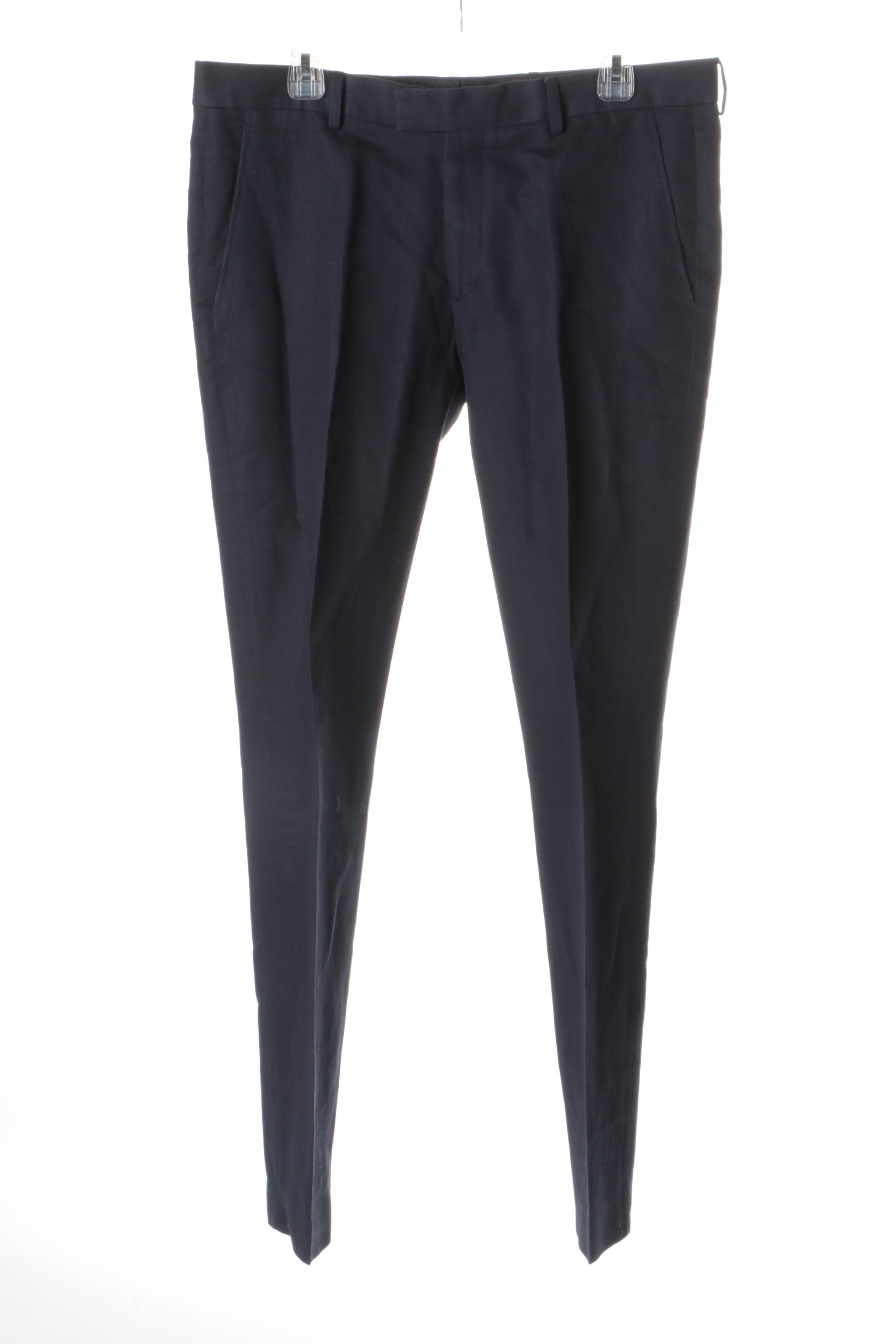 Men's Modern Flat Front Trousers Including H&M