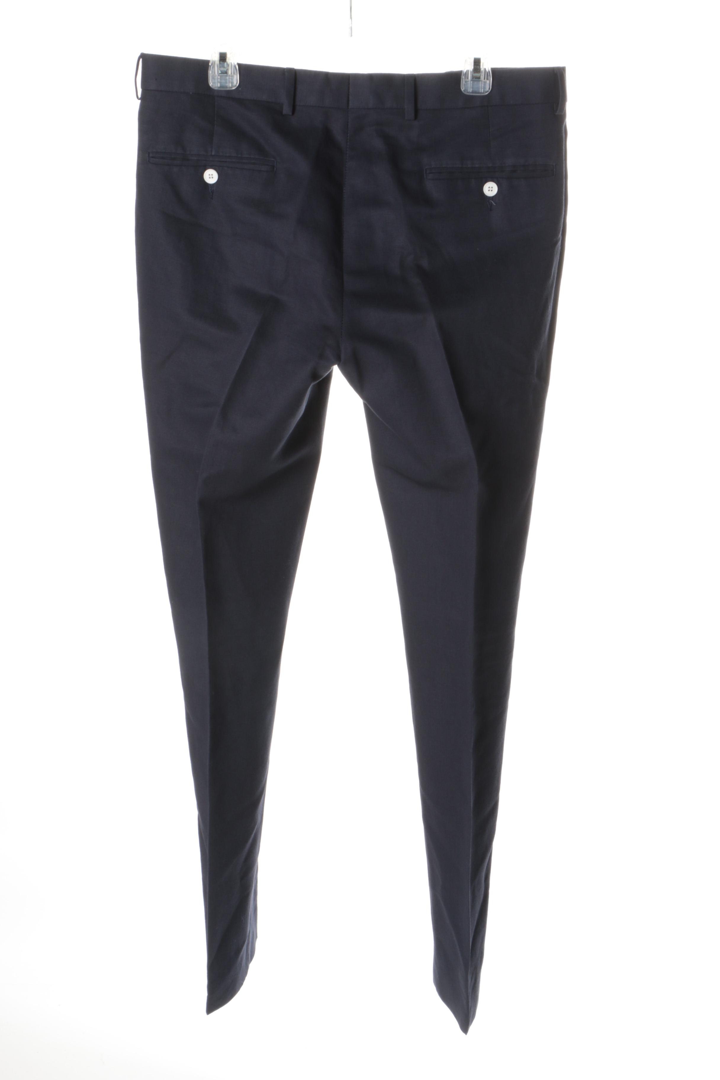 Men's Modern Flat Front Trousers Including H&M