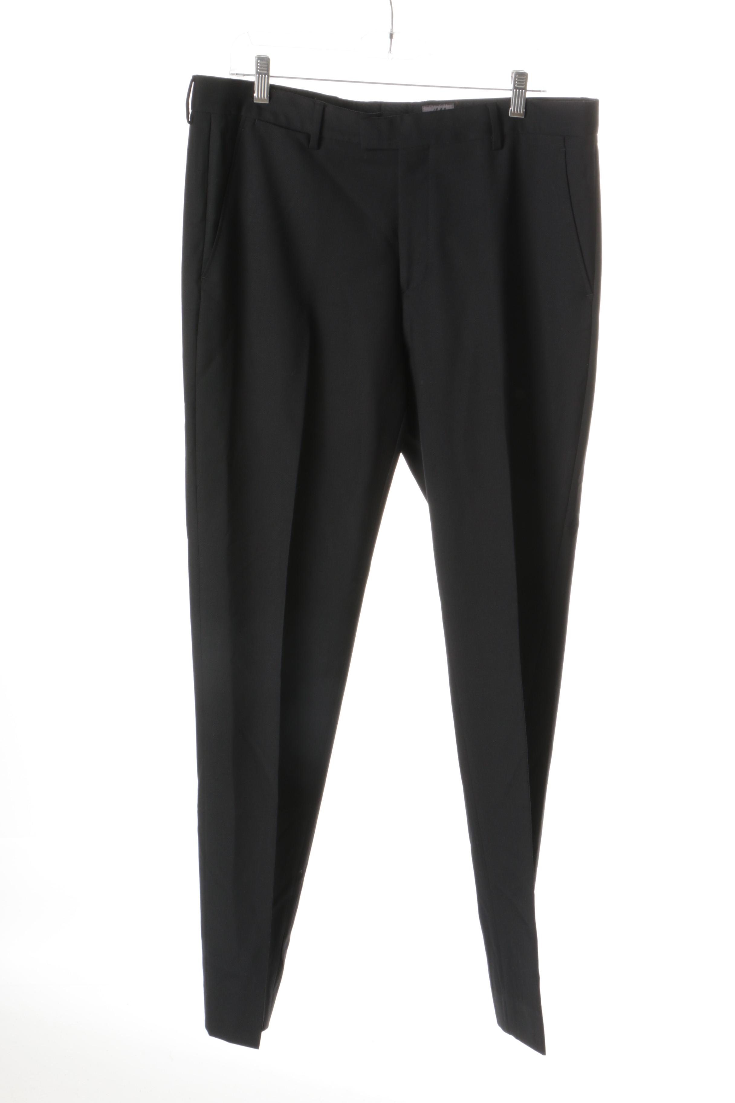 Men's Modern Flat Front Trousers Including H&M