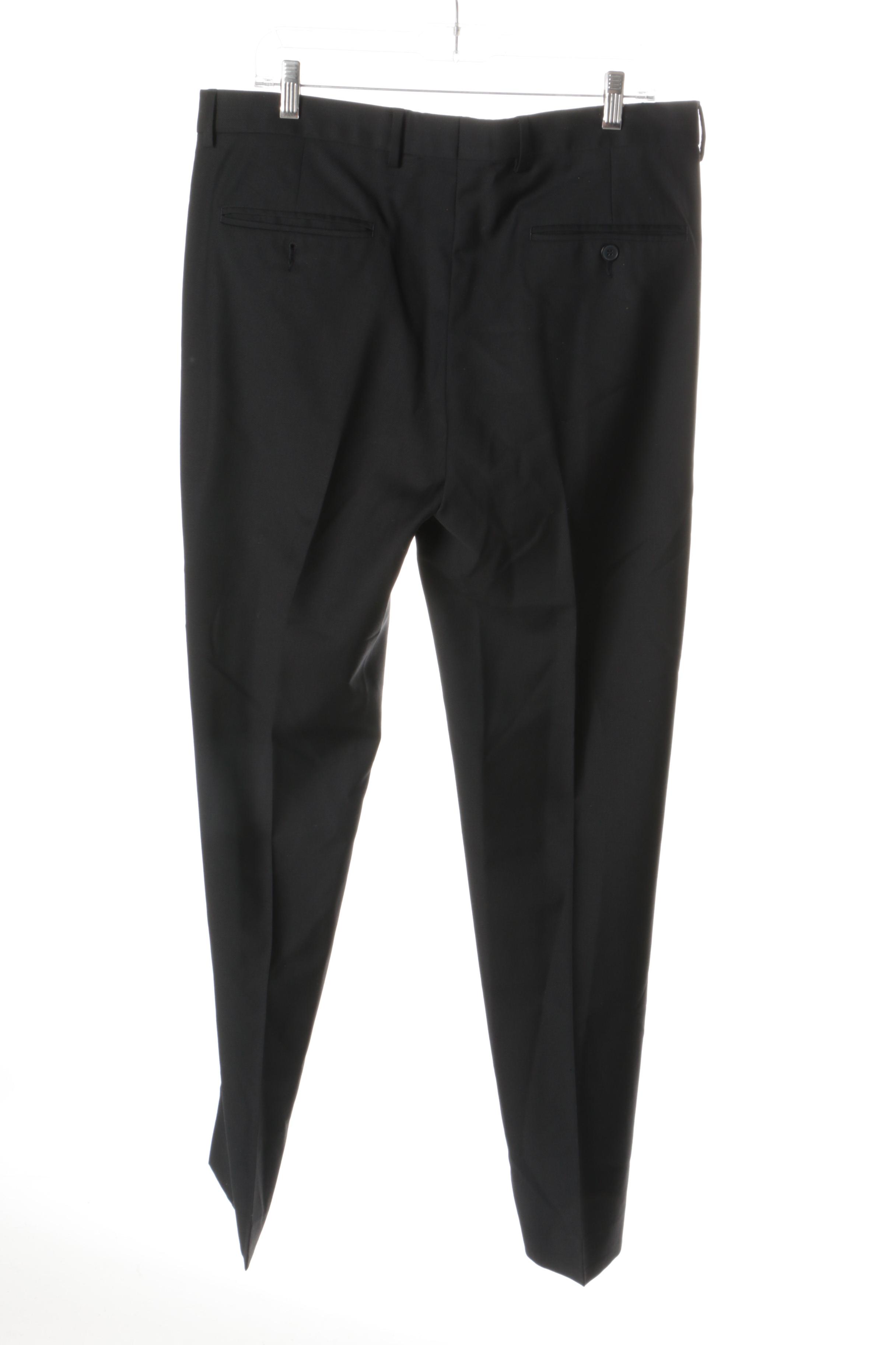 Men's Modern Flat Front Trousers Including H&M