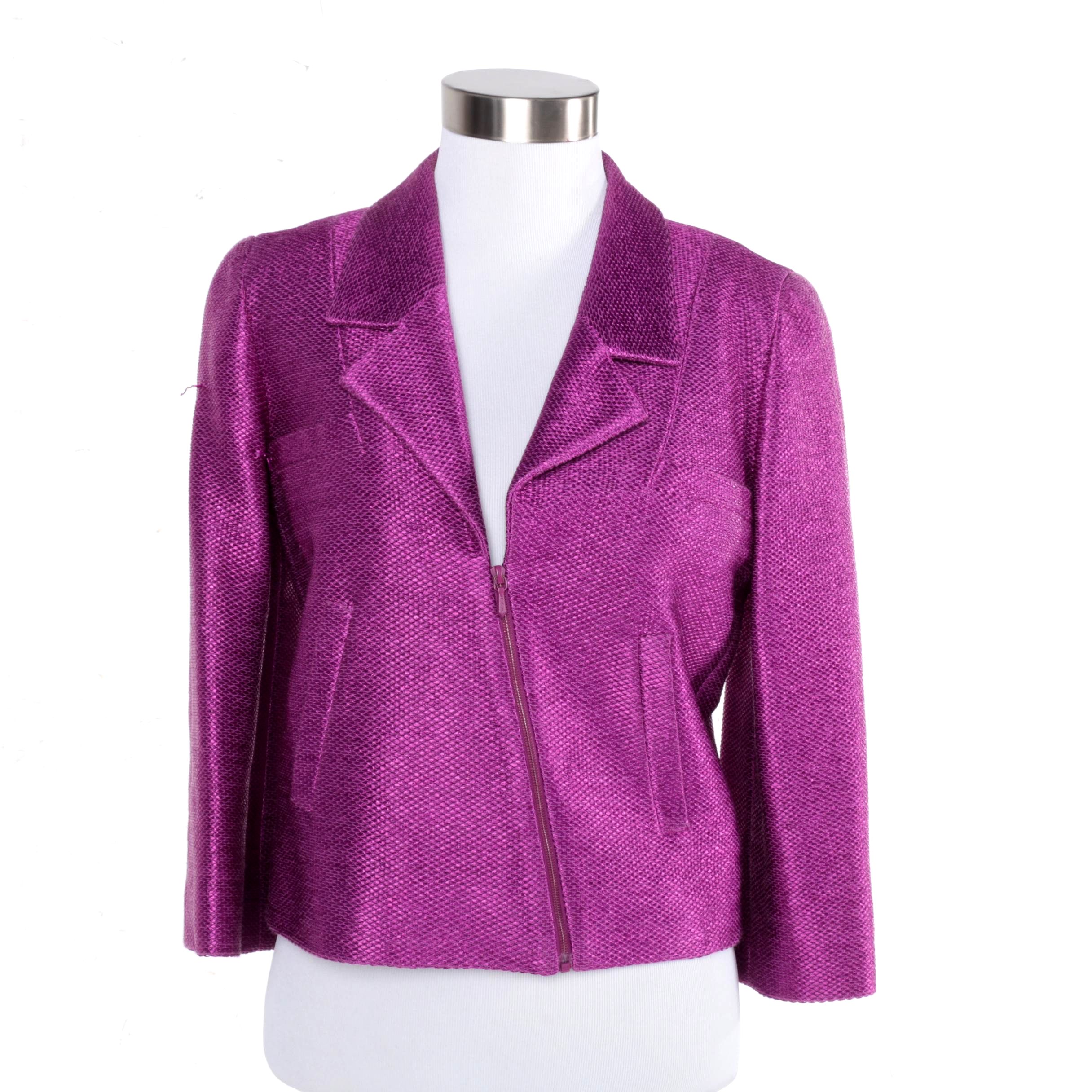 Chanel Magenta Suit Jacket
