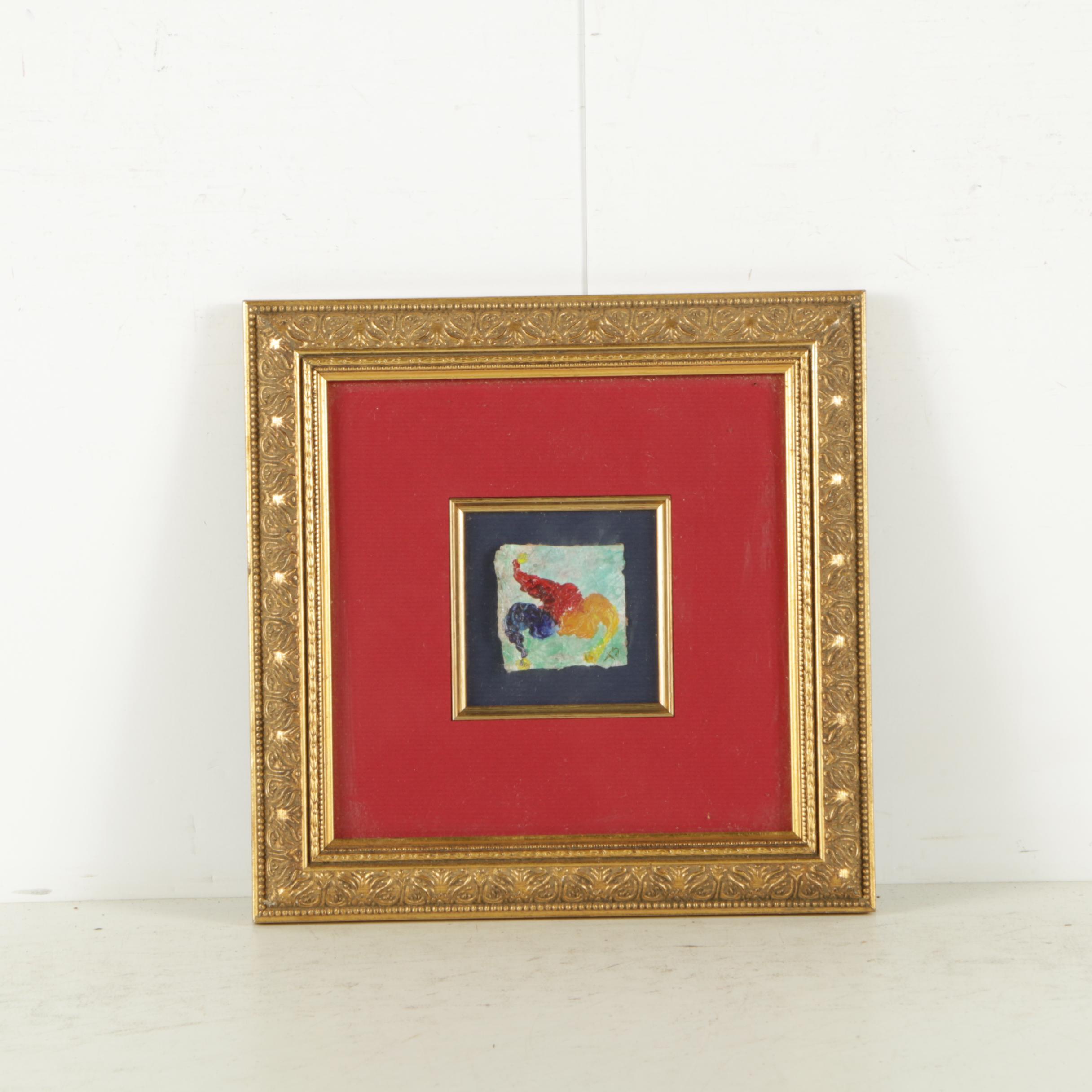 Jacqueline Saporiti Abstract Acrylic Painting on Paper