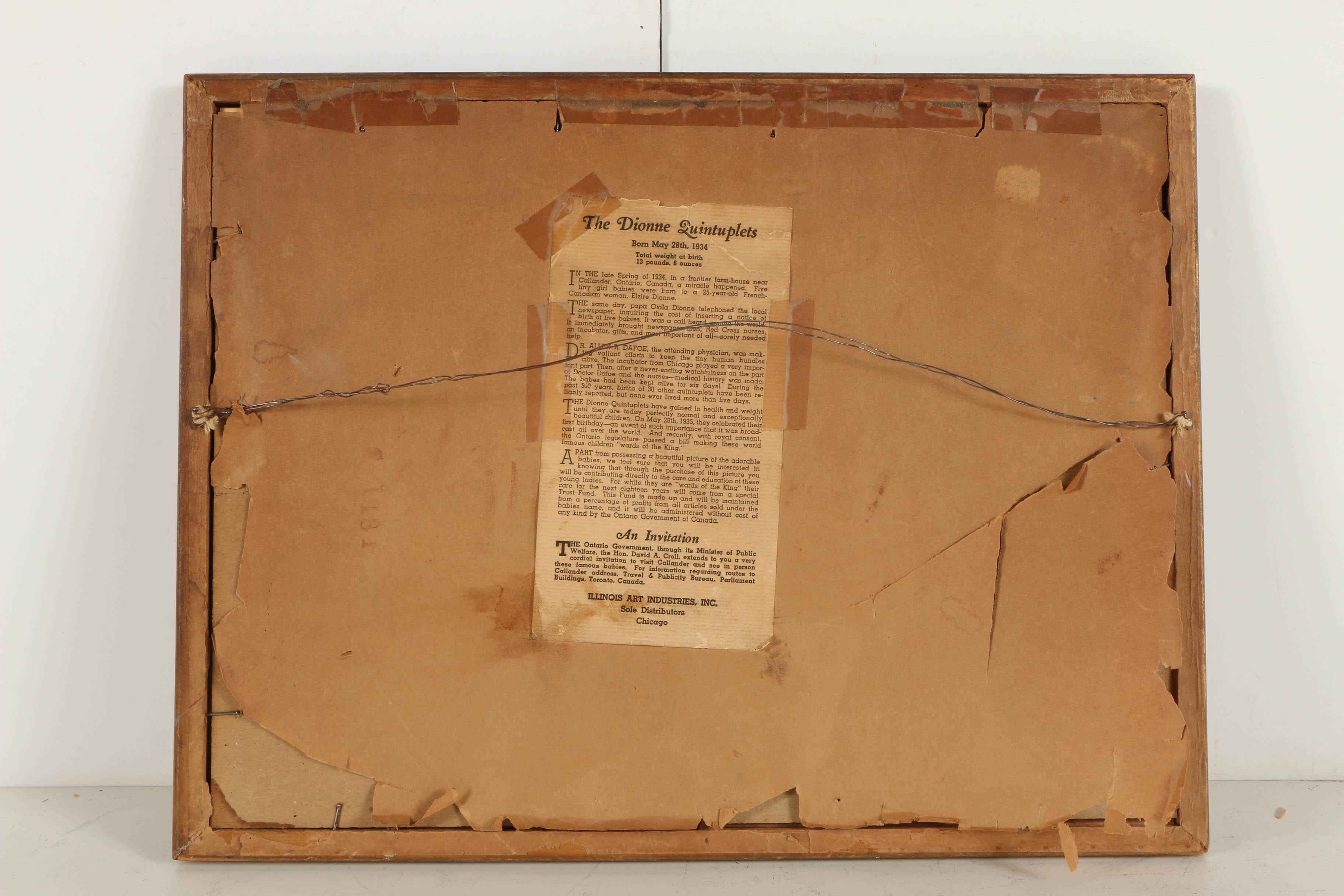 Commemorative Prints Featuring the Dionne Quintuplets