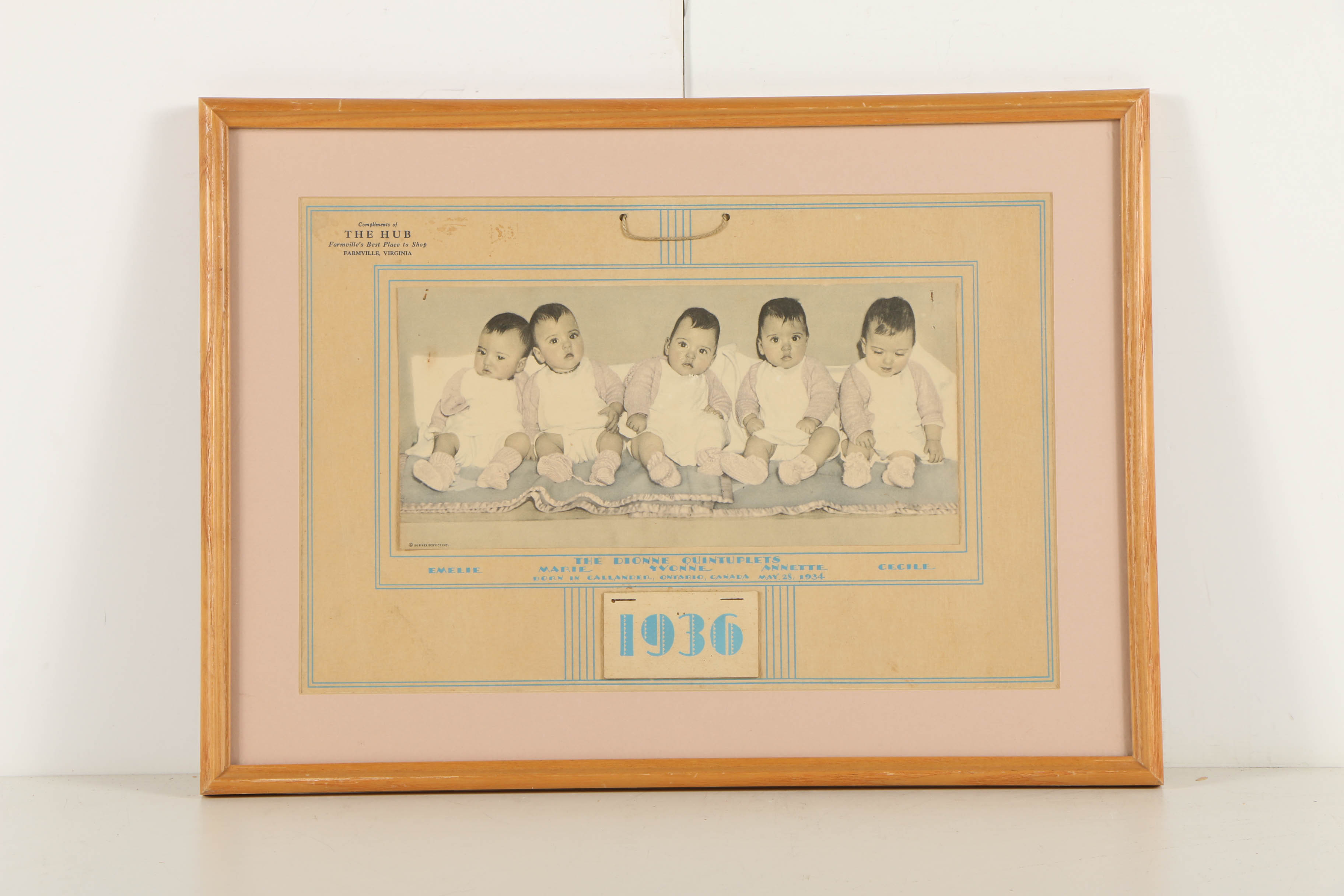 Commemorative Prints Featuring the Dionne Quintuplets