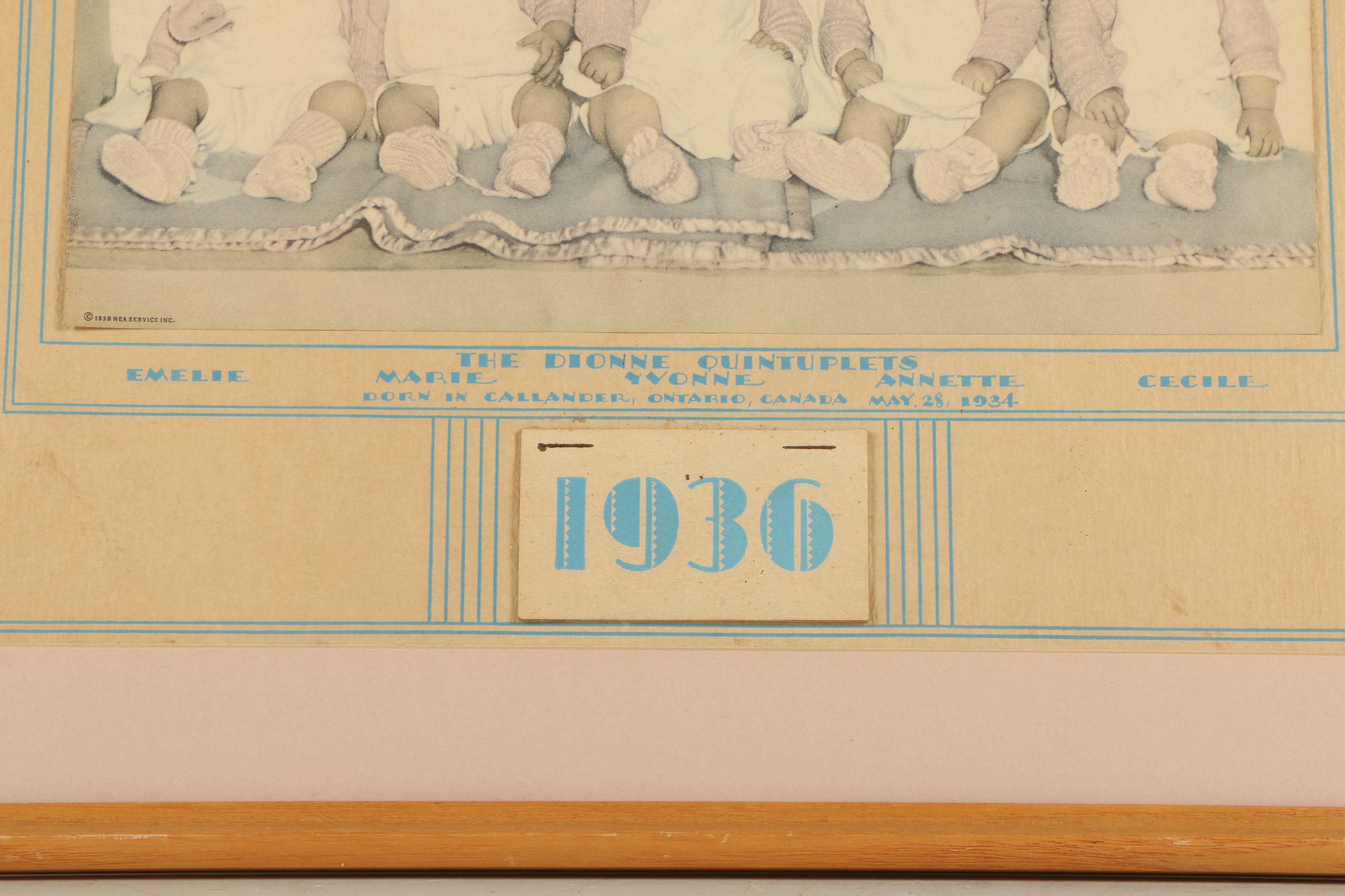 Commemorative Prints Featuring the Dionne Quintuplets