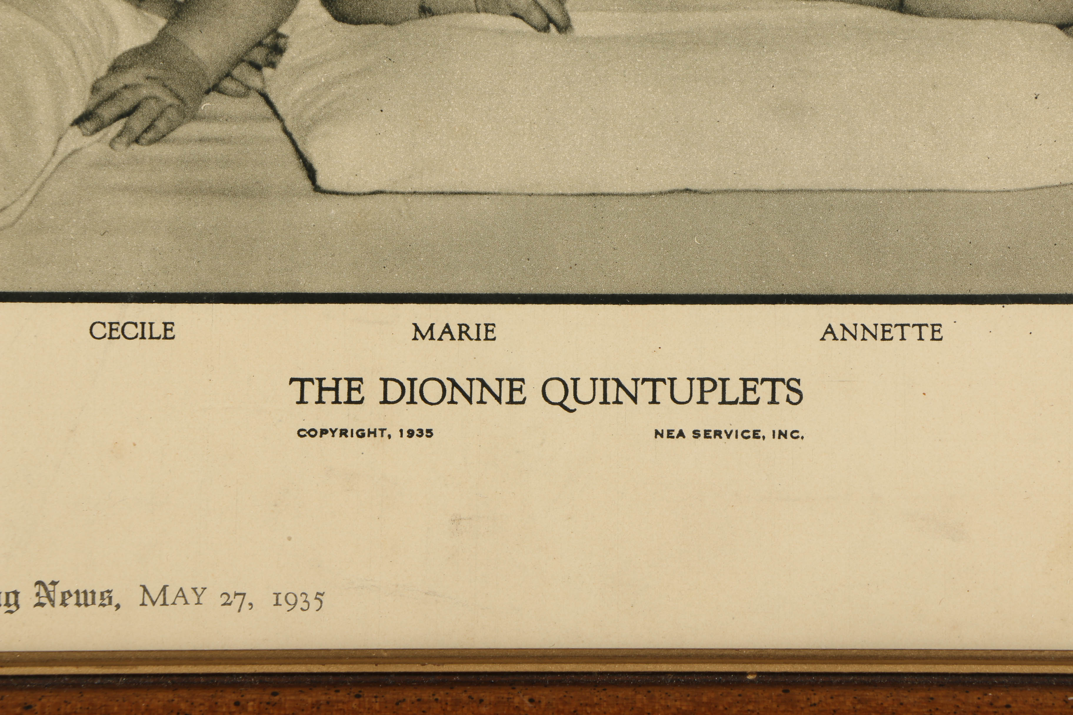 Commemorative Prints Featuring the Dionne Quintuplets