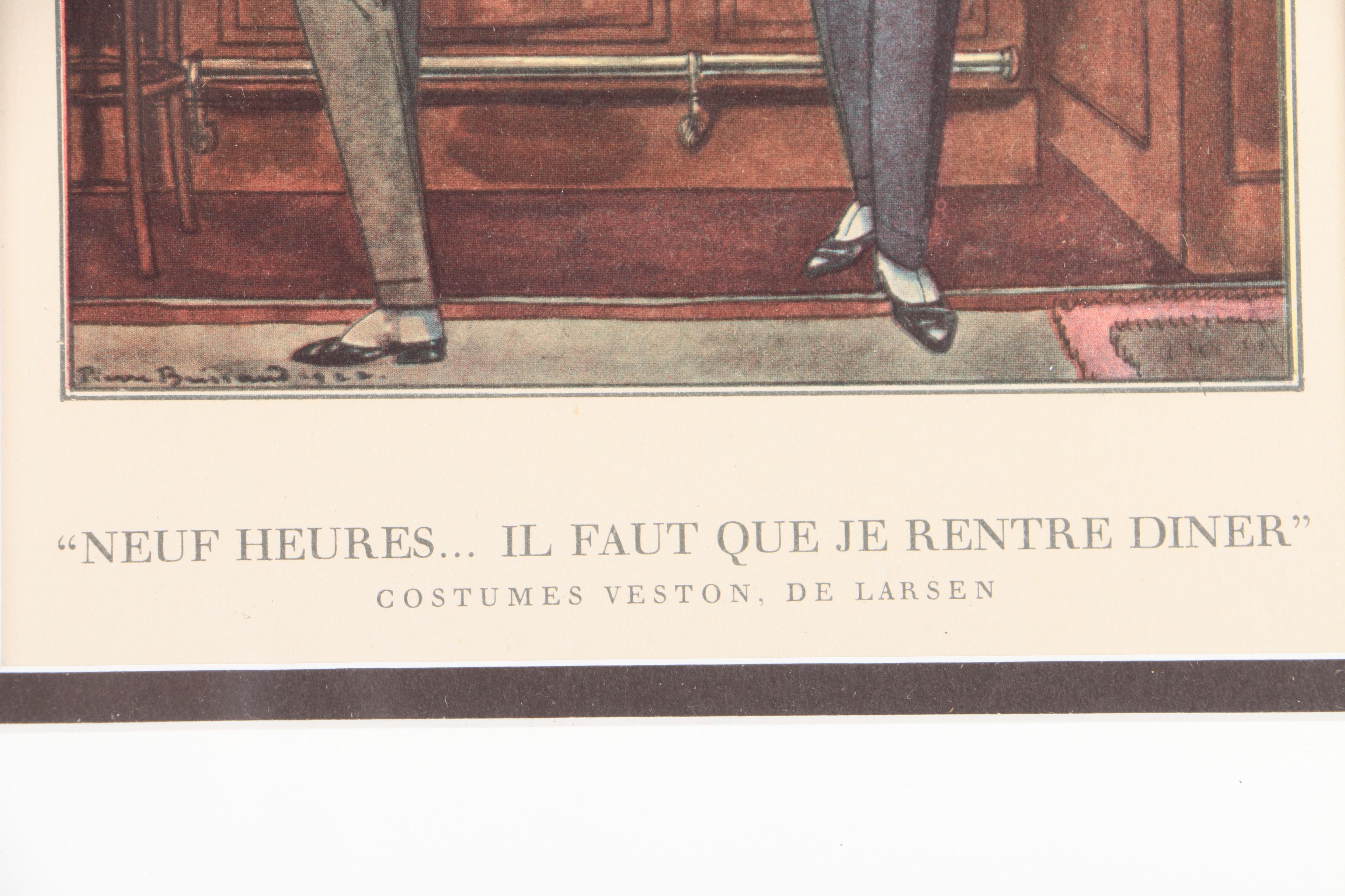 Offset Lithographs After "Gazette du Bon Genre" Menswear Fashion Plates