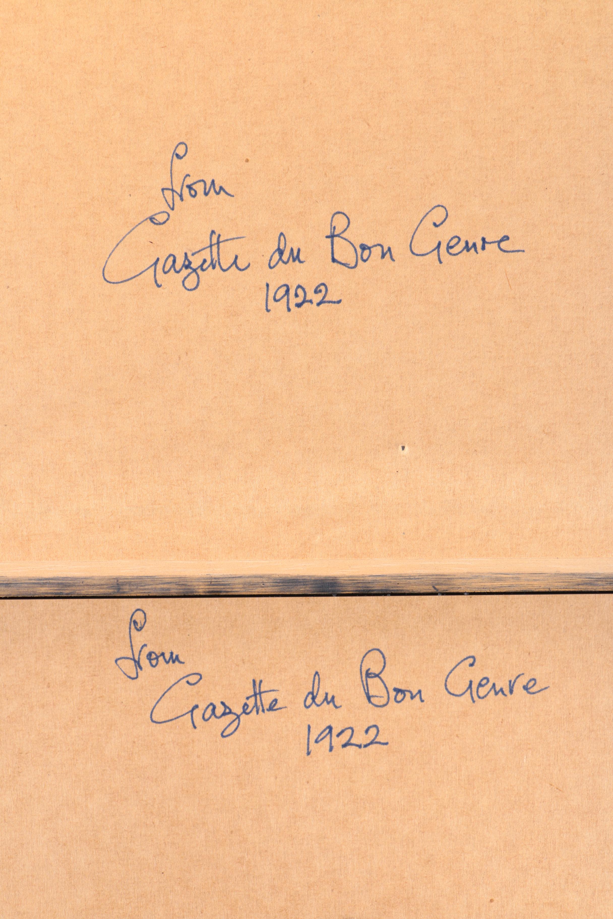 Offset Lithographs After "Gazette du Bon Genre" Menswear Fashion Plates