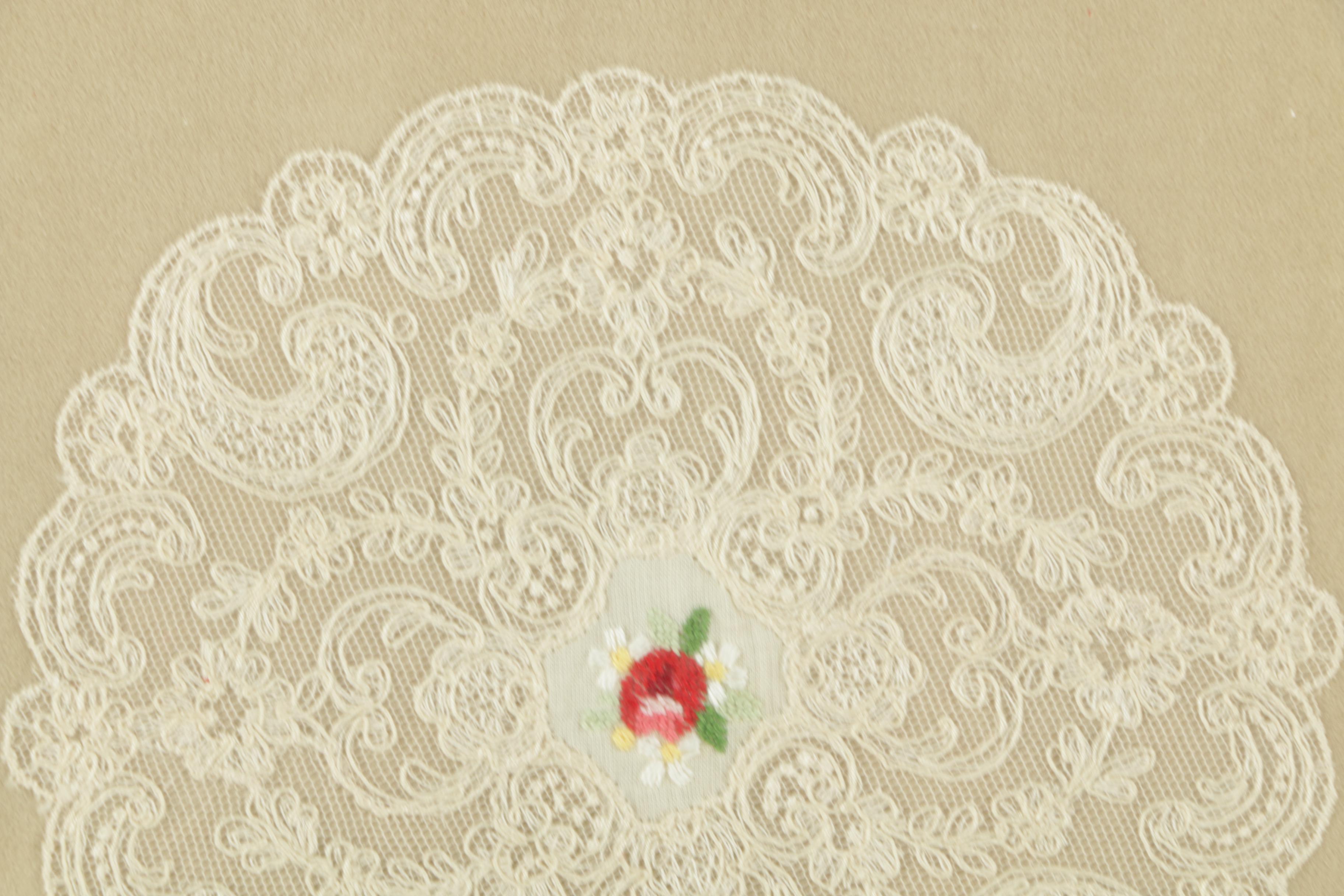 Embroidered Net Lace Doily