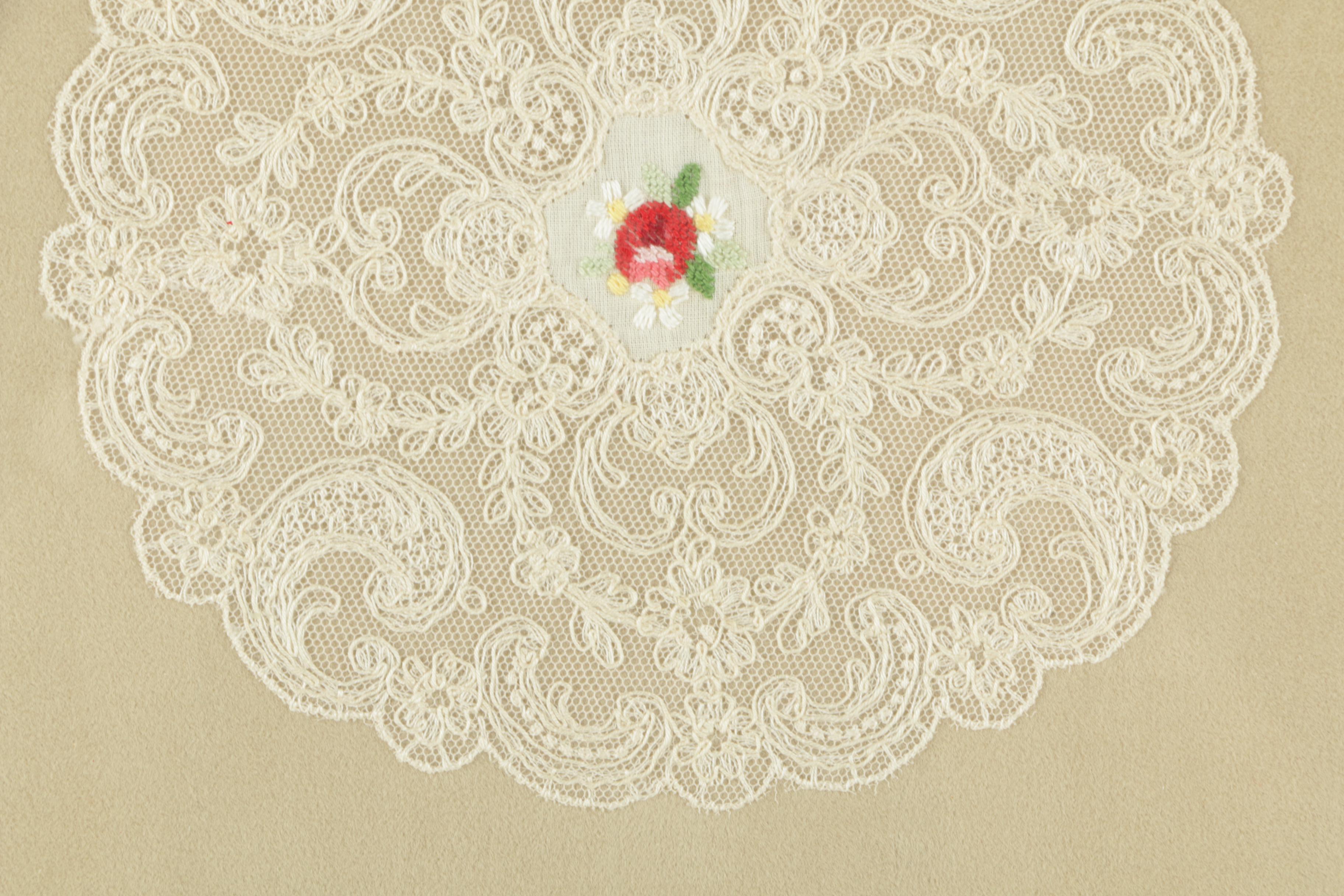 Embroidered Net Lace Doily