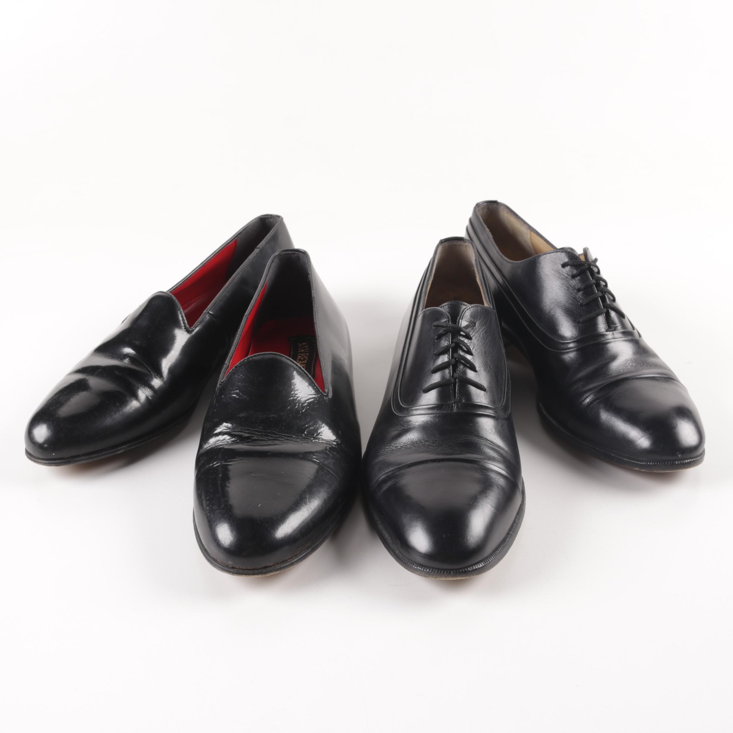 Men's Bally and San Remo Black Leather Dress Shoes