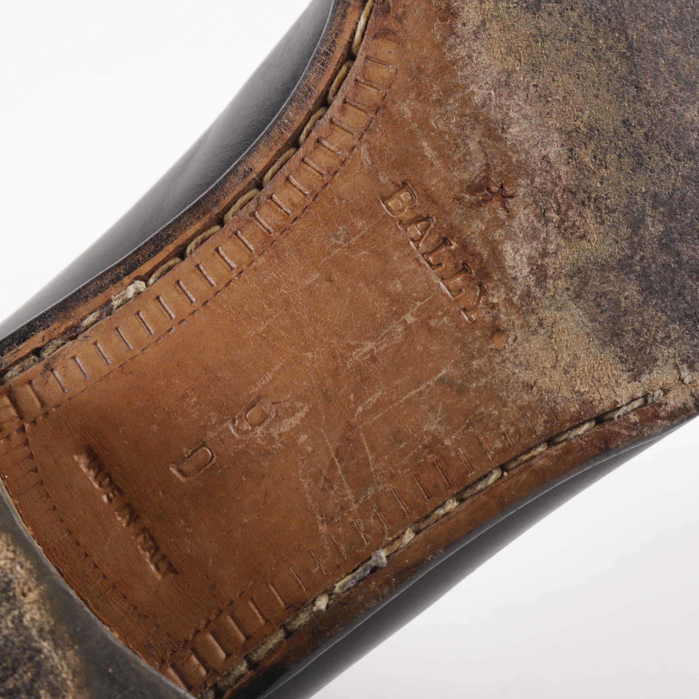 Men's Bally and San Remo Black Leather Dress Shoes