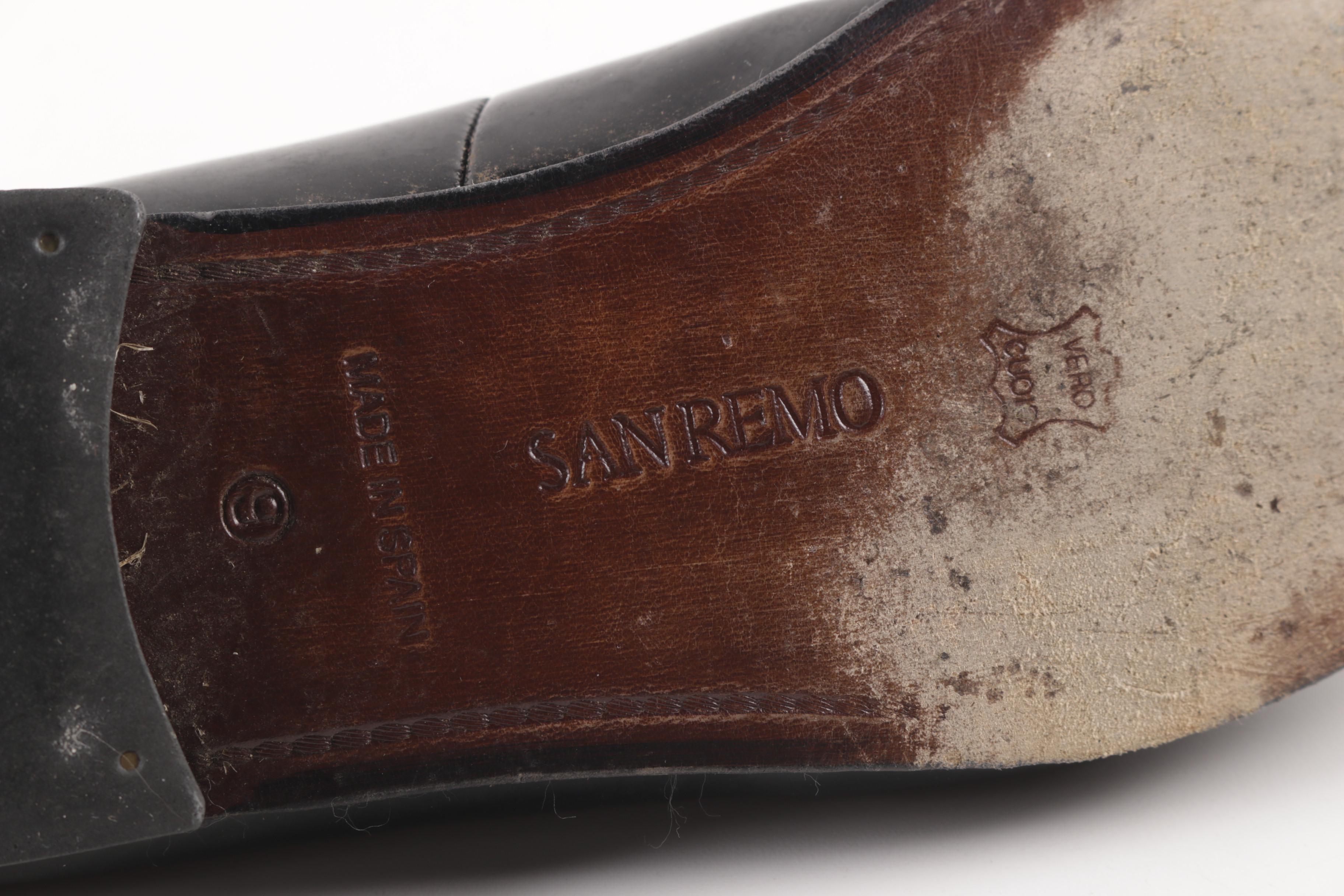 Men's Bally and San Remo Black Leather Dress Shoes