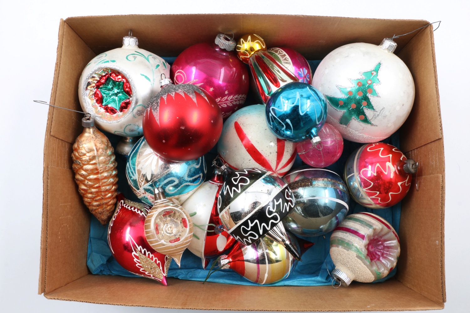 Large Collection Of Antique and Vintage Glass Christmas Ornaments