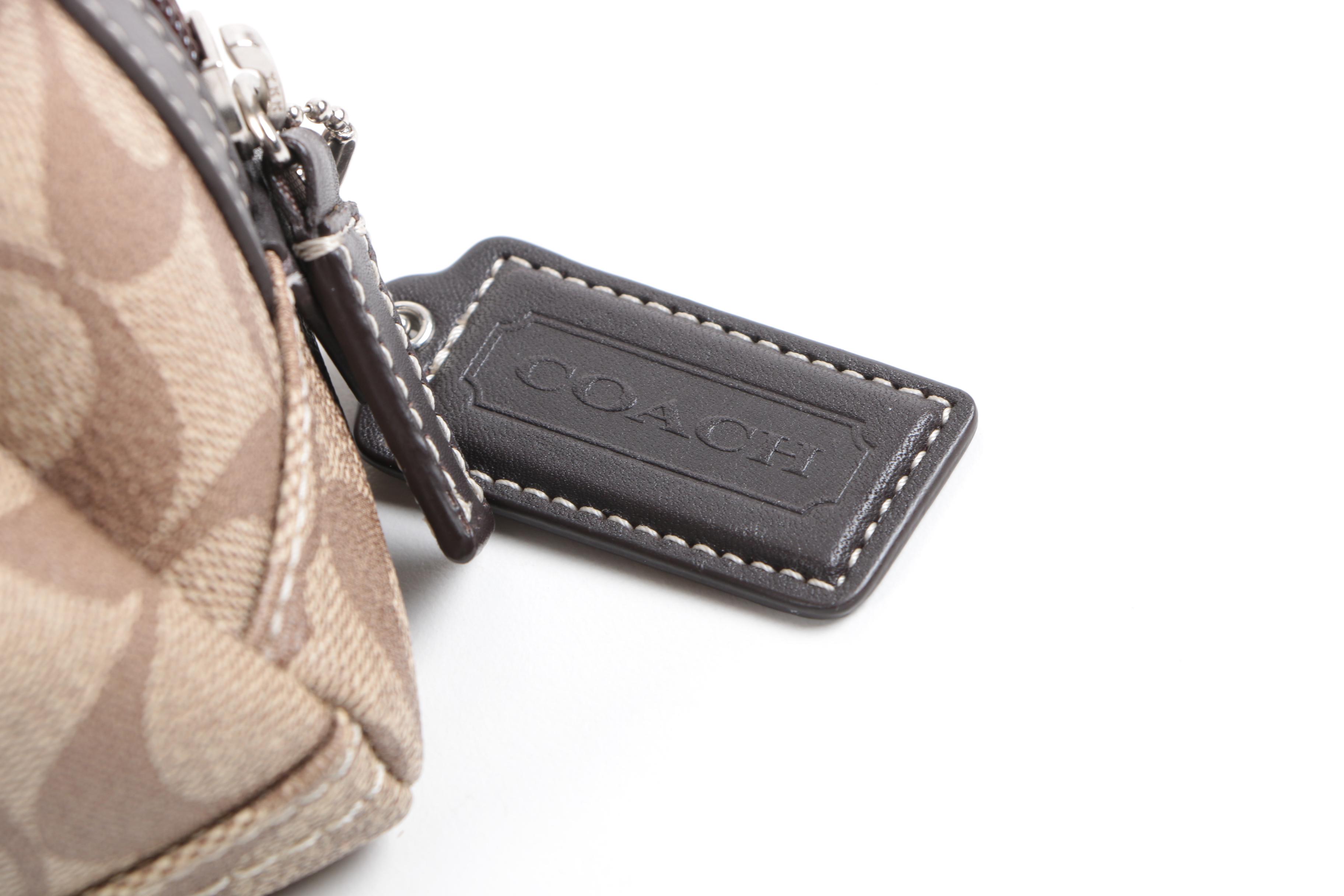 Coach Coated Canvas Monogrammed Pouch