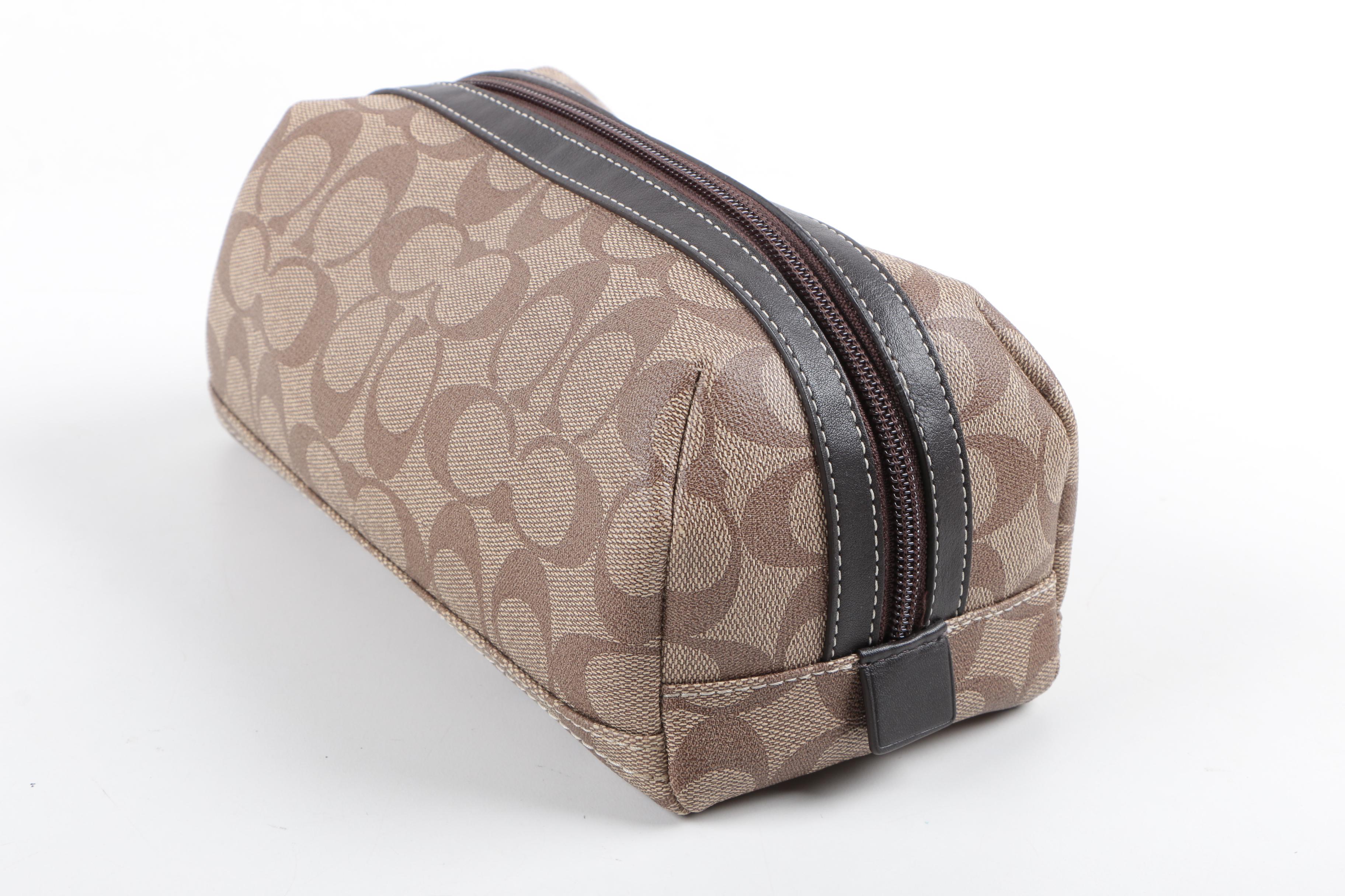 Coach Coated Canvas Monogrammed Pouch