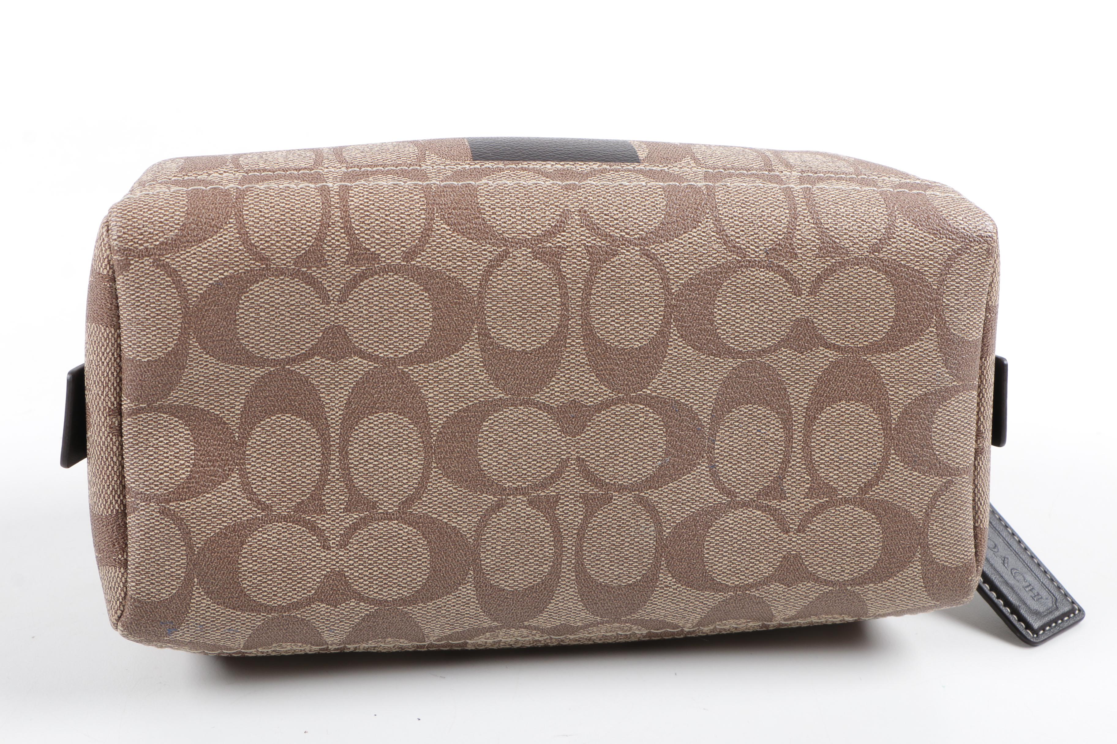 Coach Coated Canvas Monogrammed Pouch