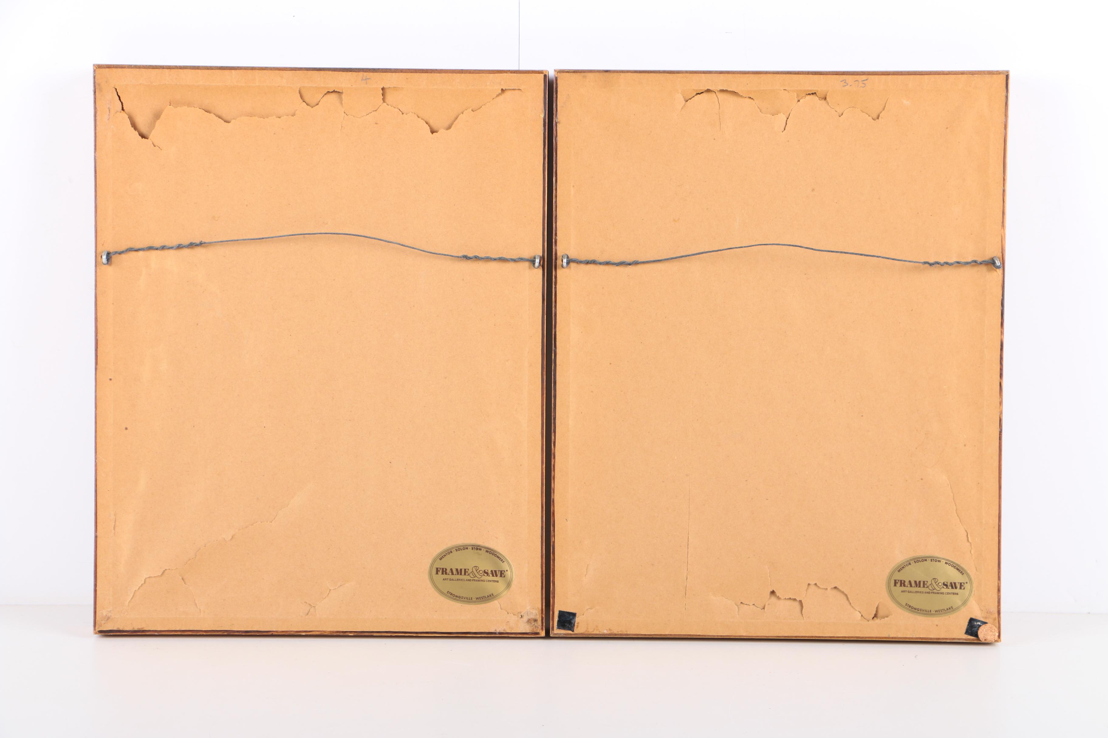 Hand-Colored Lithographs on Paper of Mushrooms