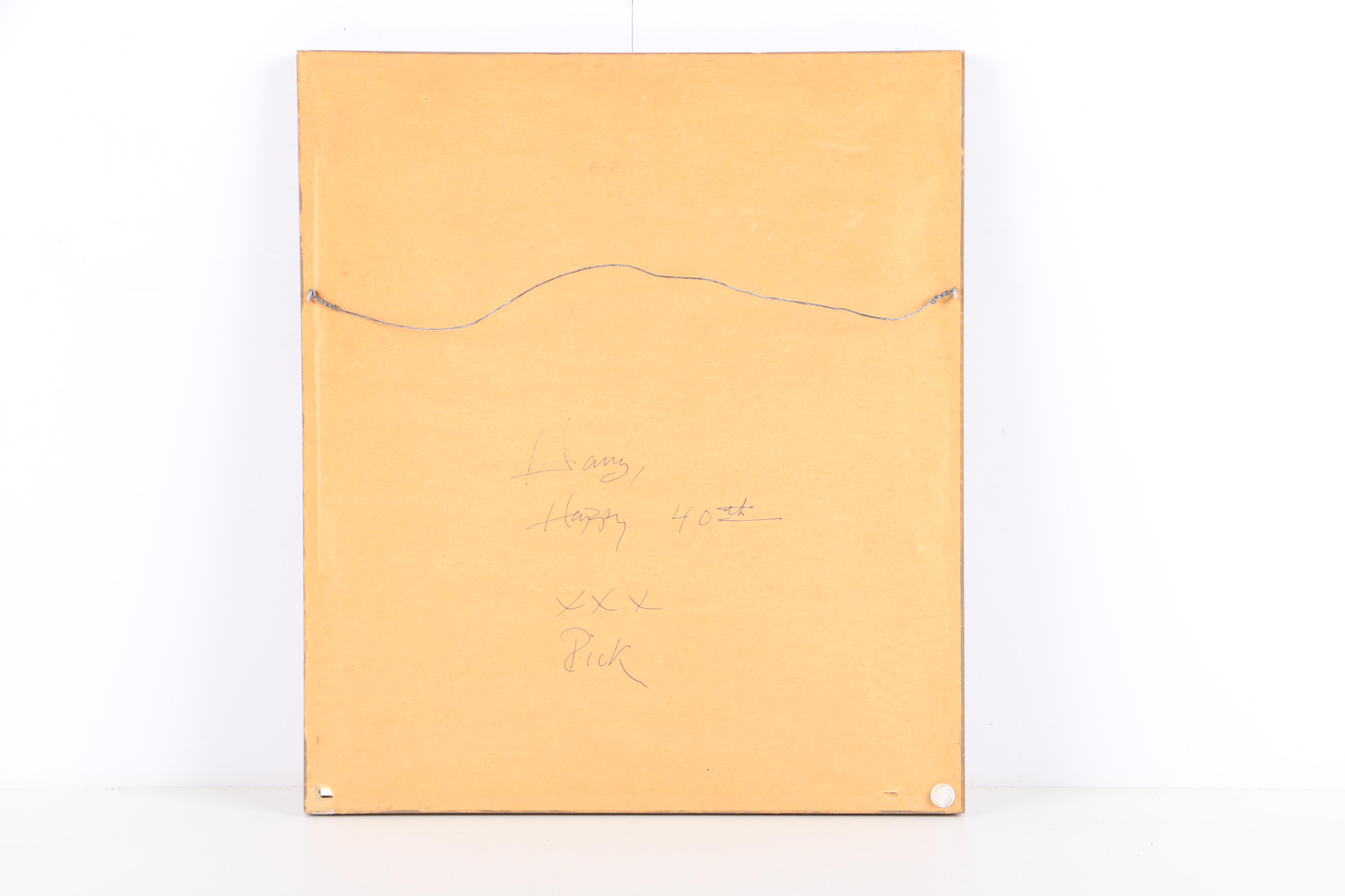 Watercolor Painting on Paper of Collybia Radicata Mushroom