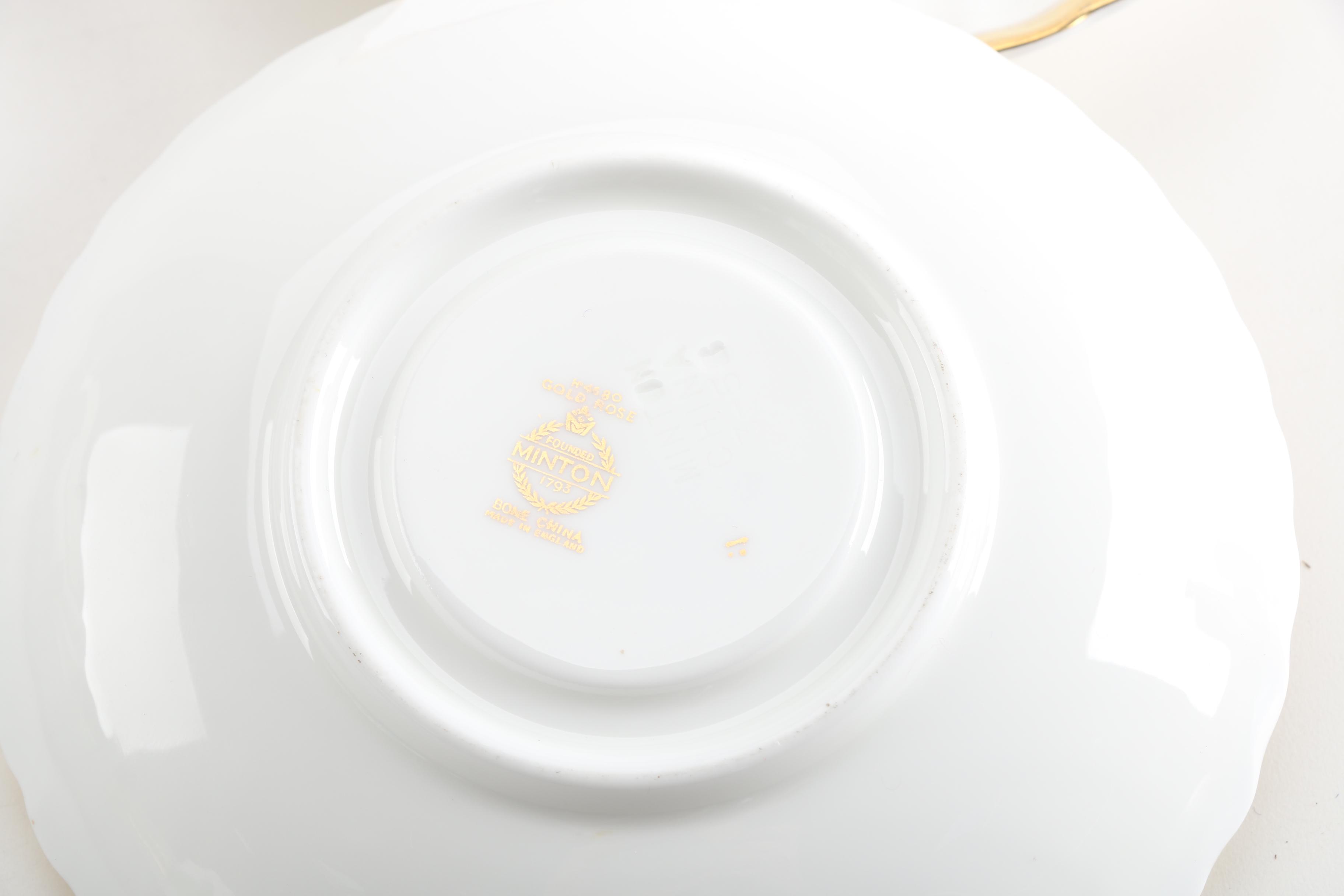 Vintage Minton "Gold Rose" Bone China Tableware