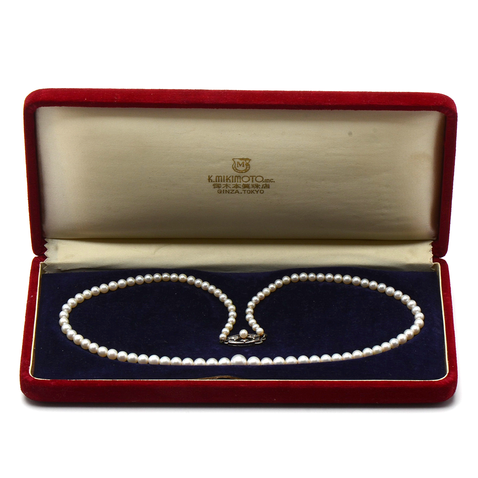 Vintage Mikimoto Sterling Silver and Cultured Pearl Necklace