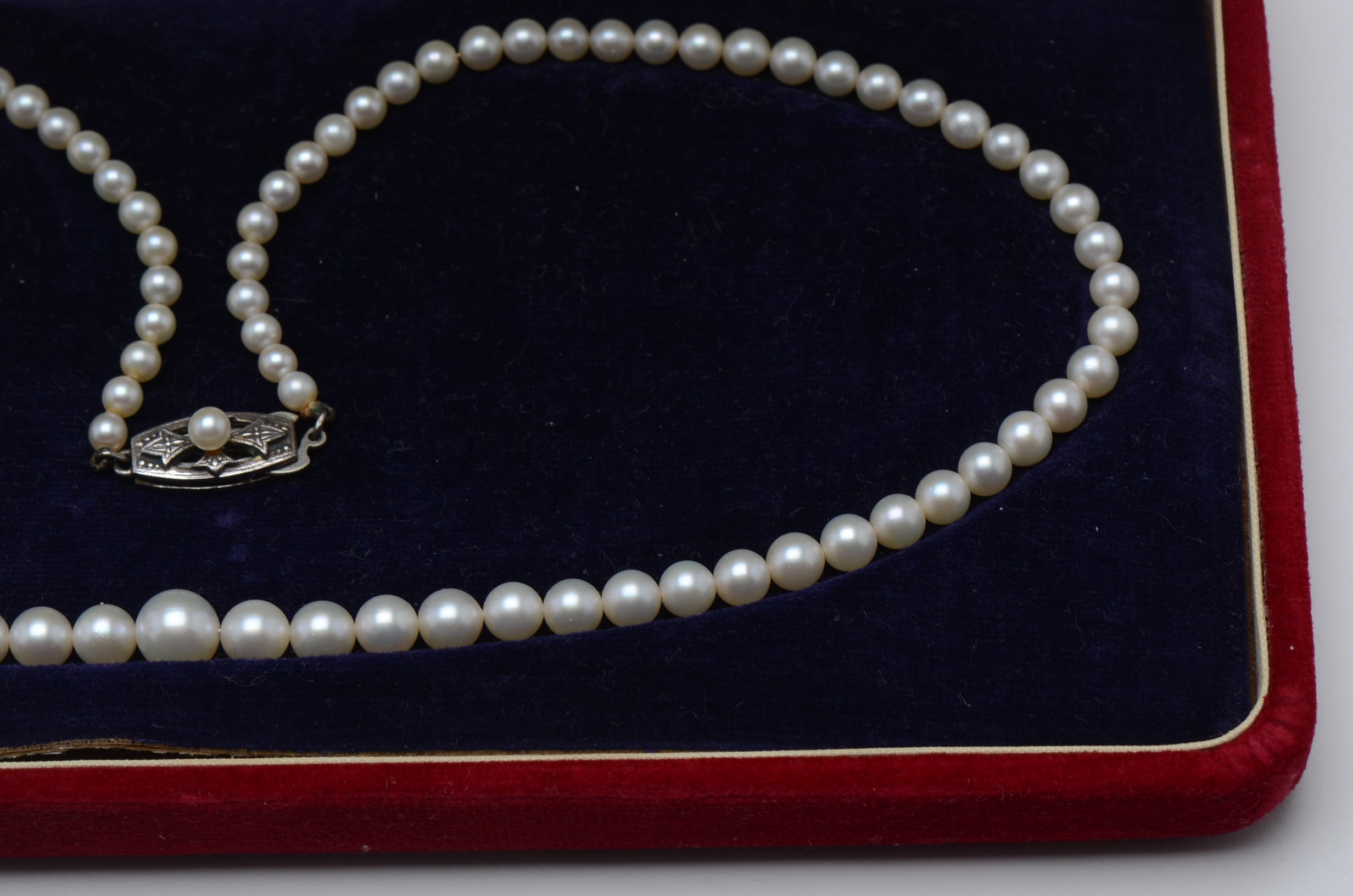 Vintage Mikimoto Sterling Silver and Cultured Pearl Necklace