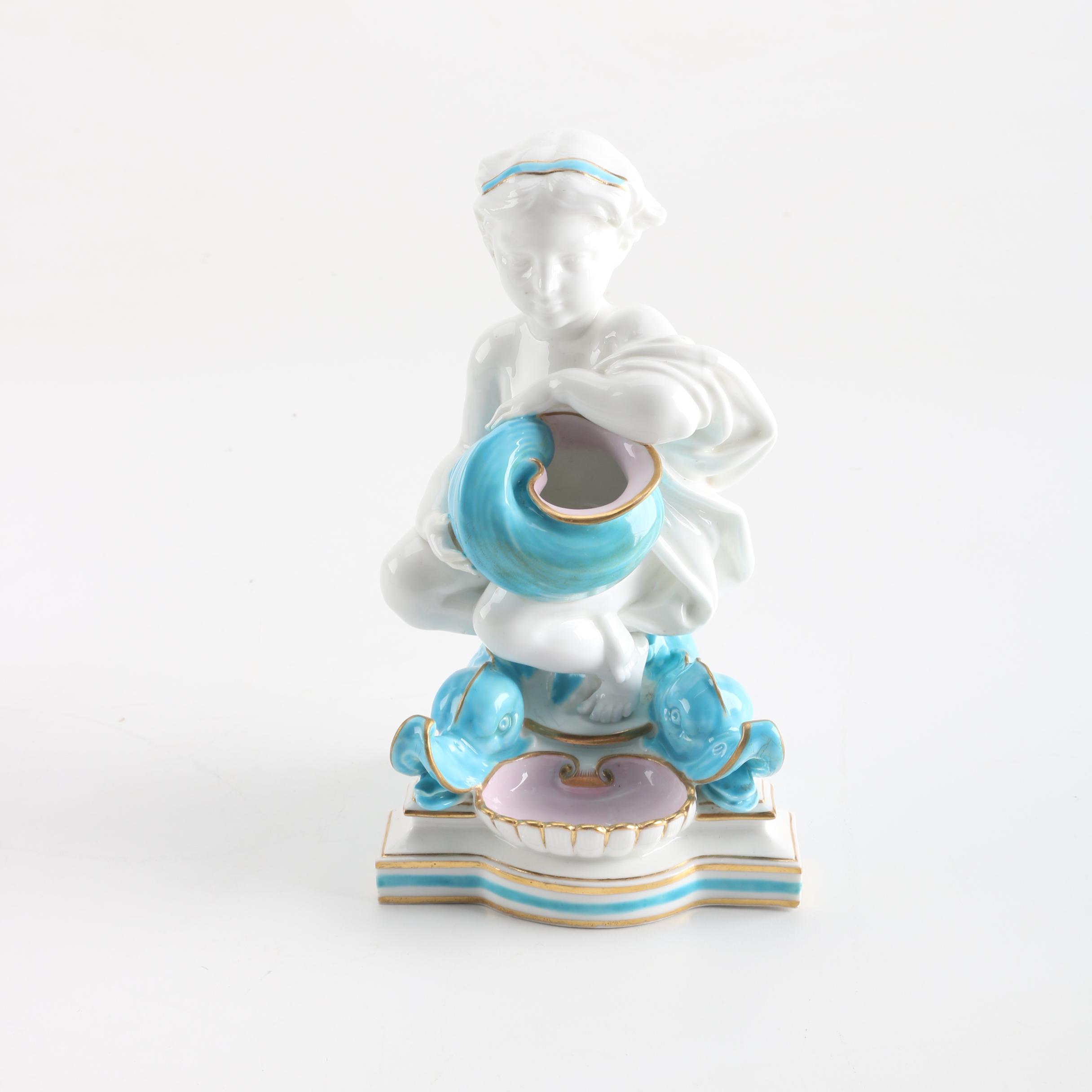 Antique Copeland Figural Porcelain Master Salt Cellar