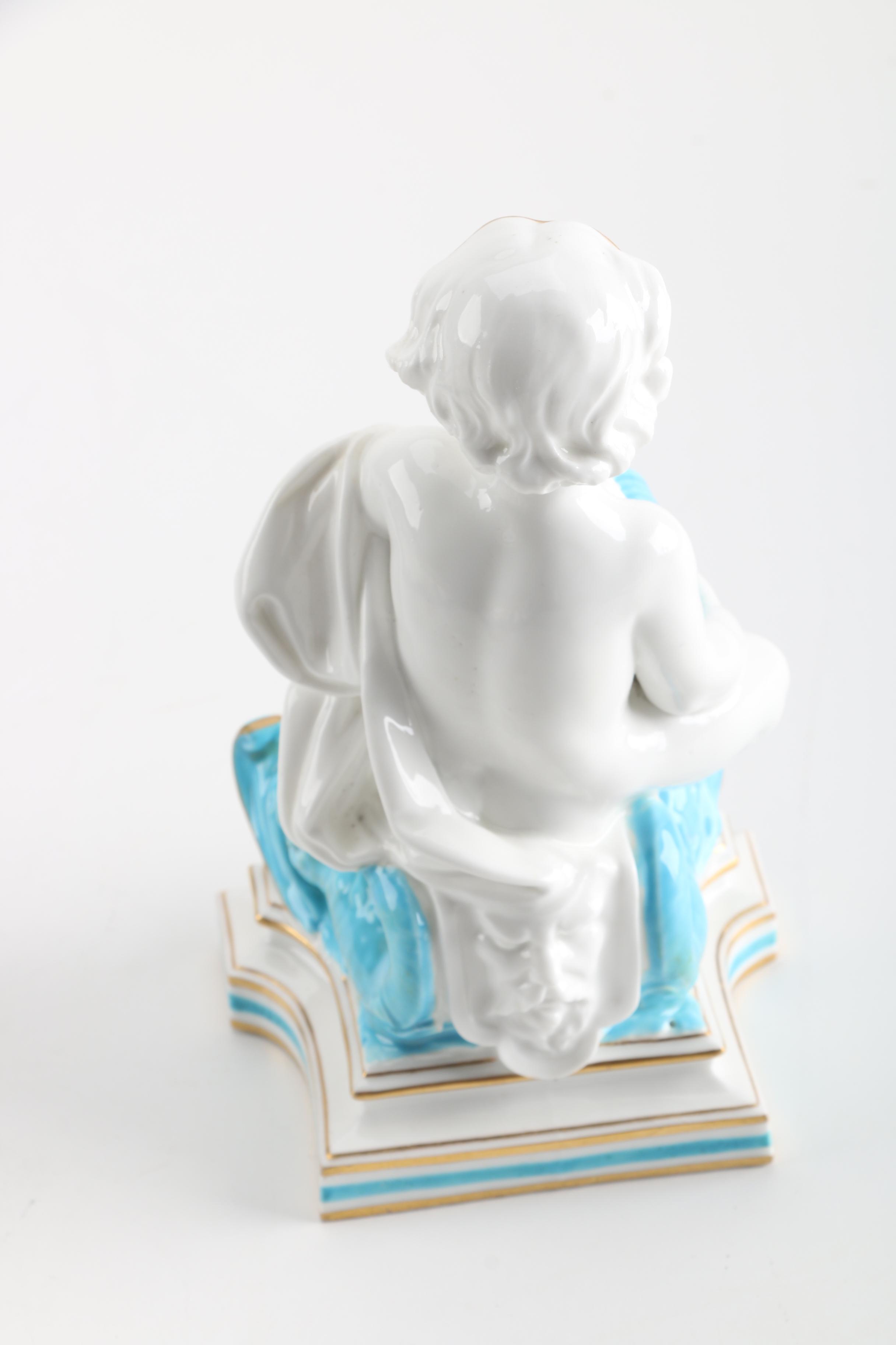 Antique Copeland Figural Porcelain Master Salt Cellar