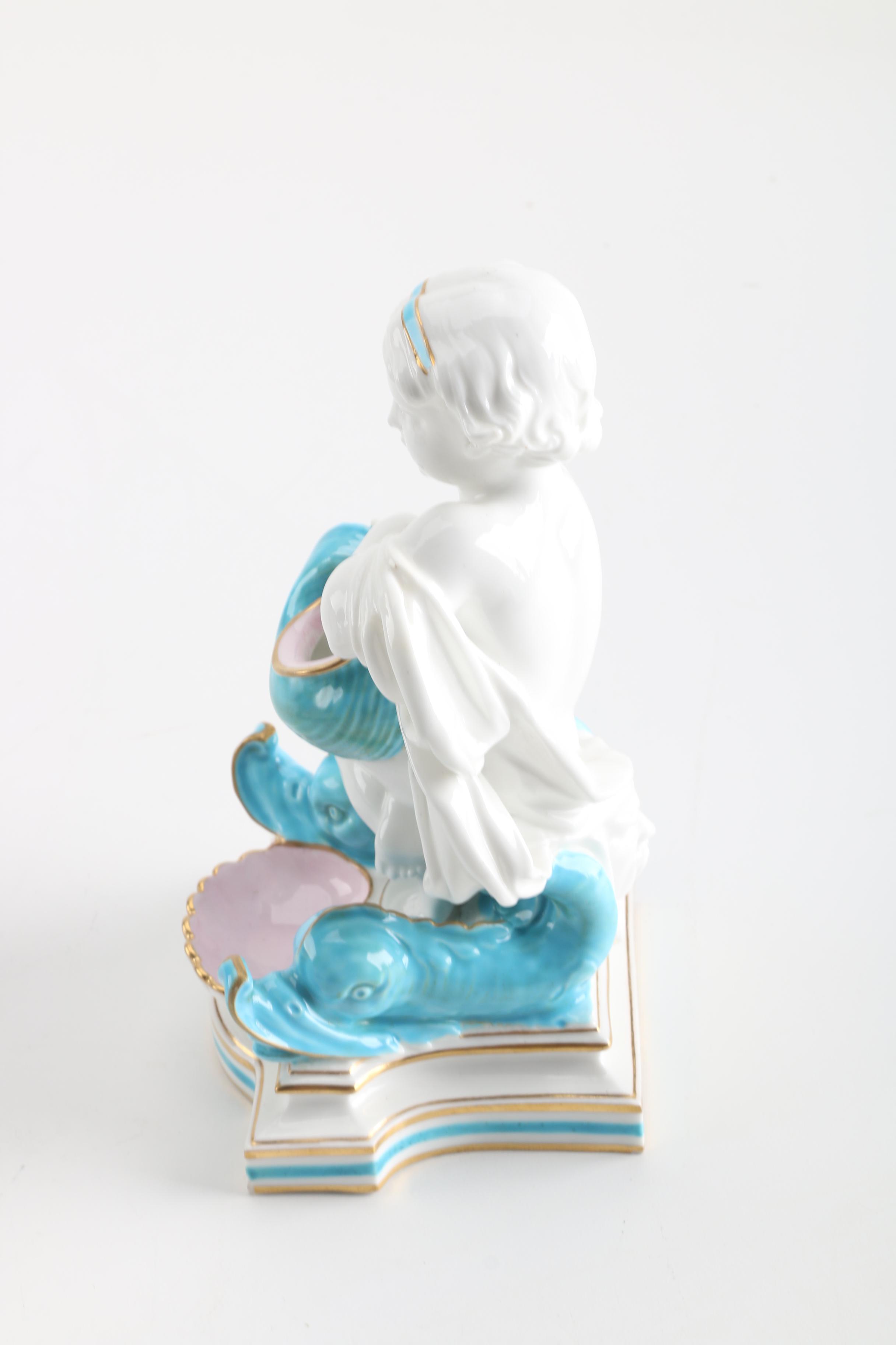 Antique Copeland Figural Porcelain Master Salt Cellar