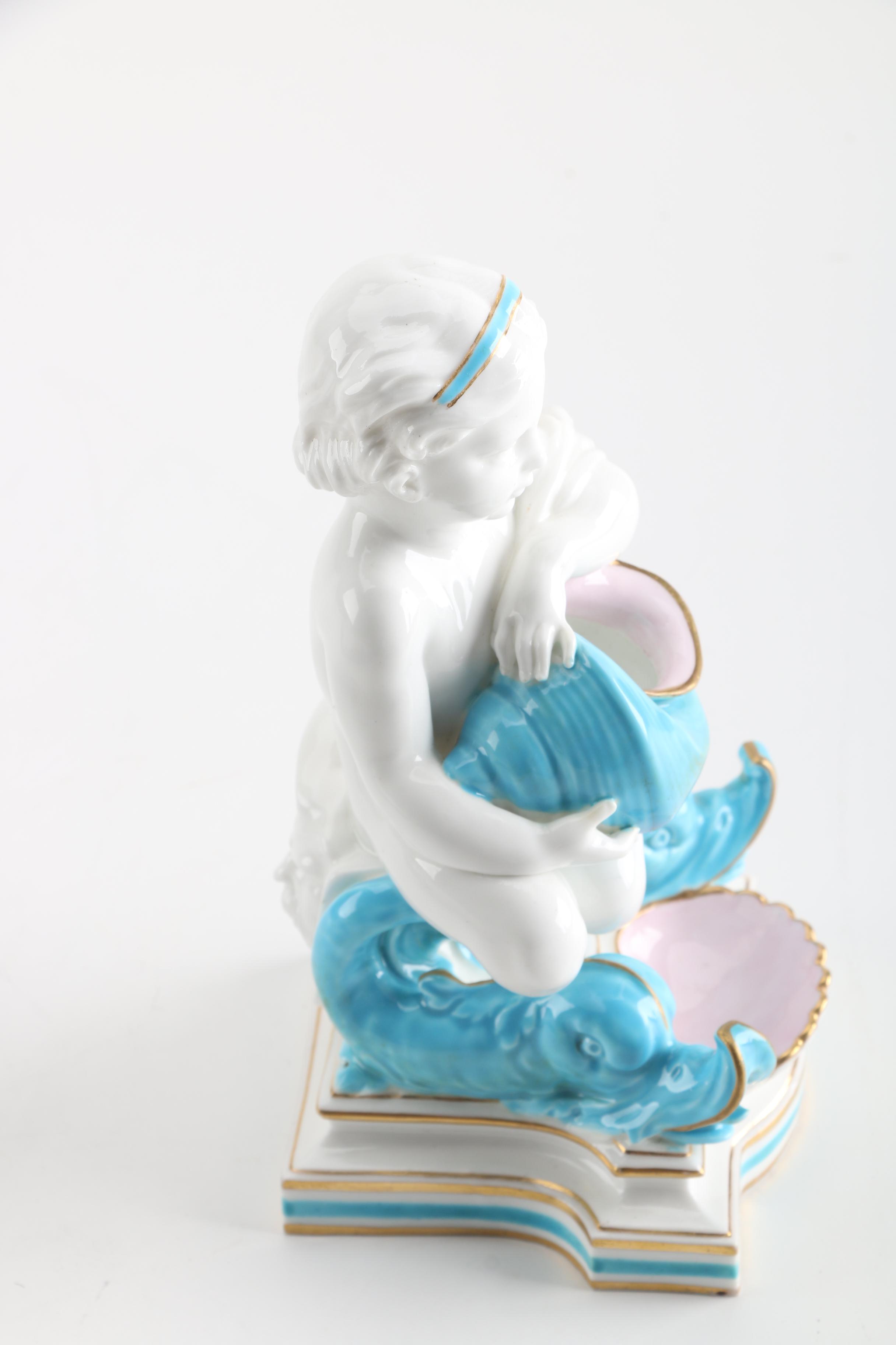 Antique Copeland Figural Porcelain Master Salt Cellar