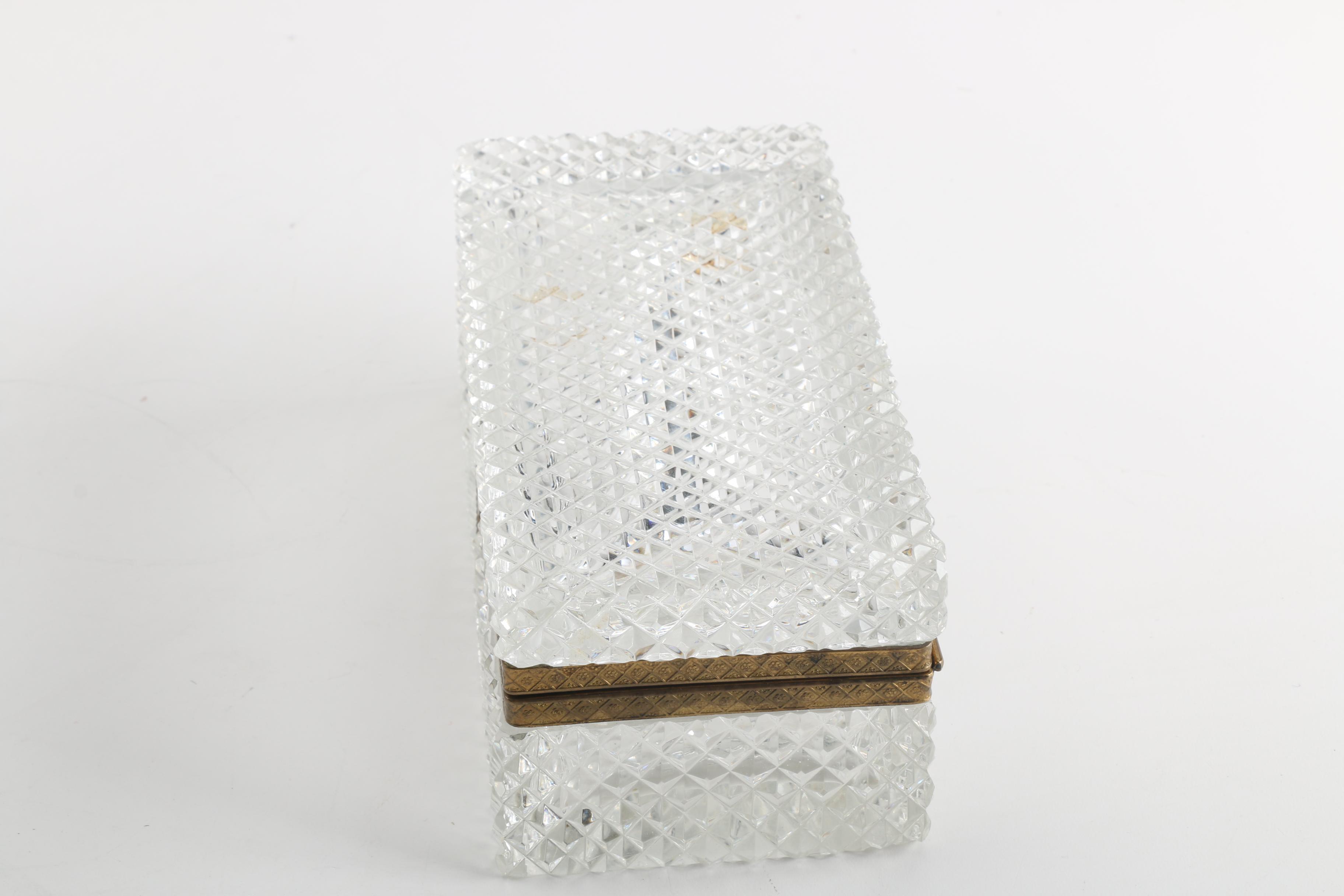 Art Deco Cut Crystal Box