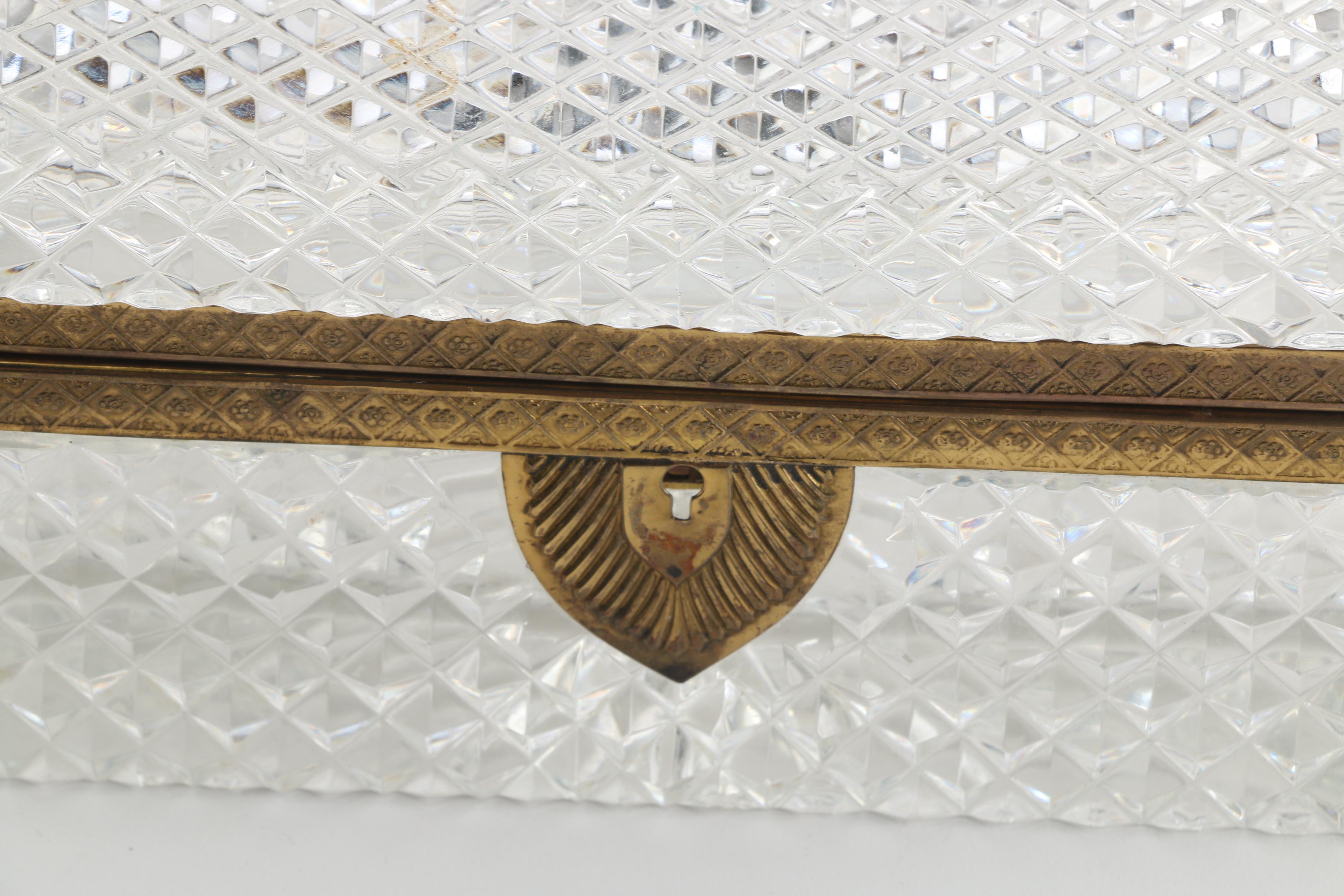 Art Deco Cut Crystal Box