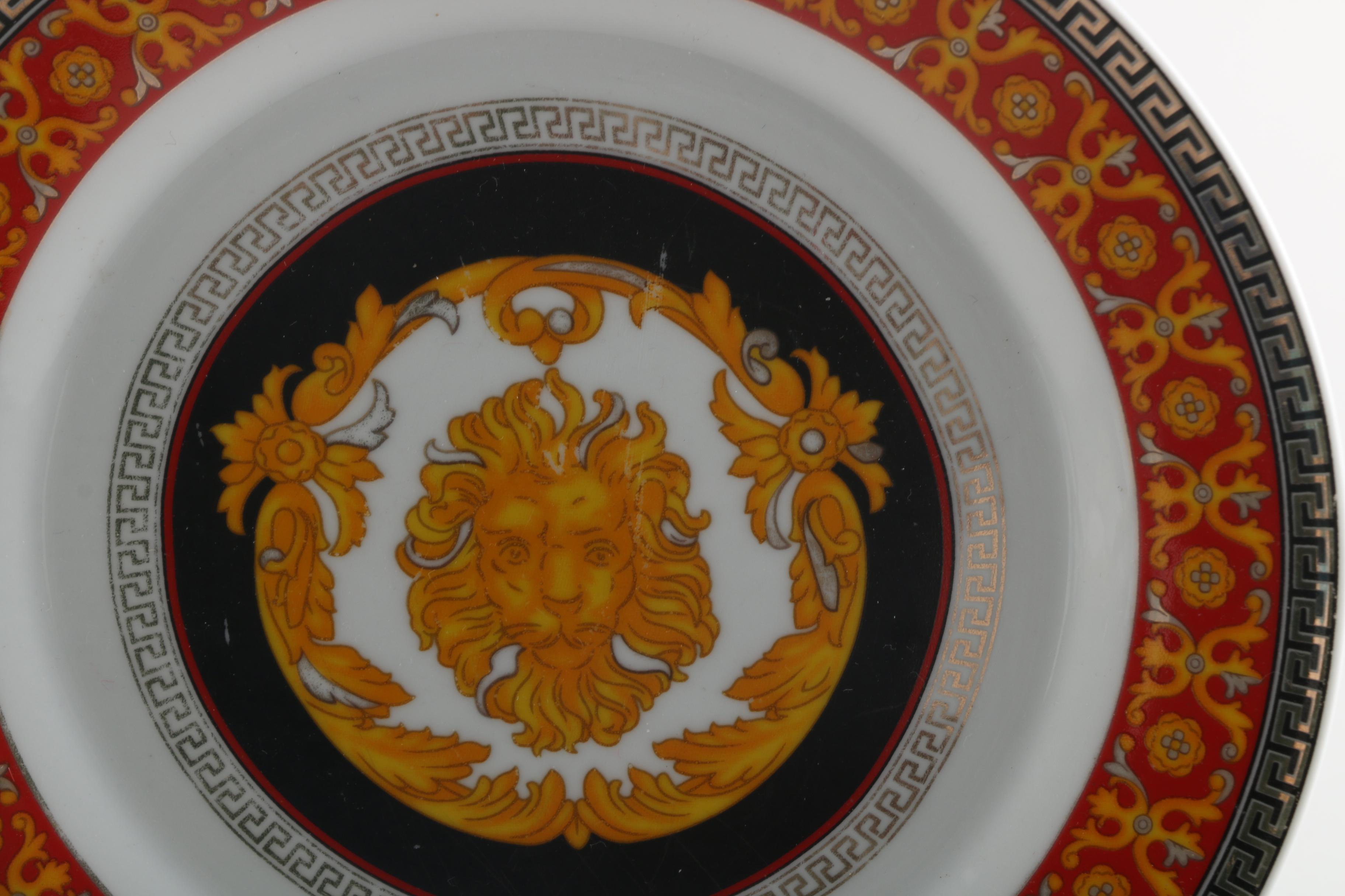 Imperial Porcelain Plate and Wood Stand