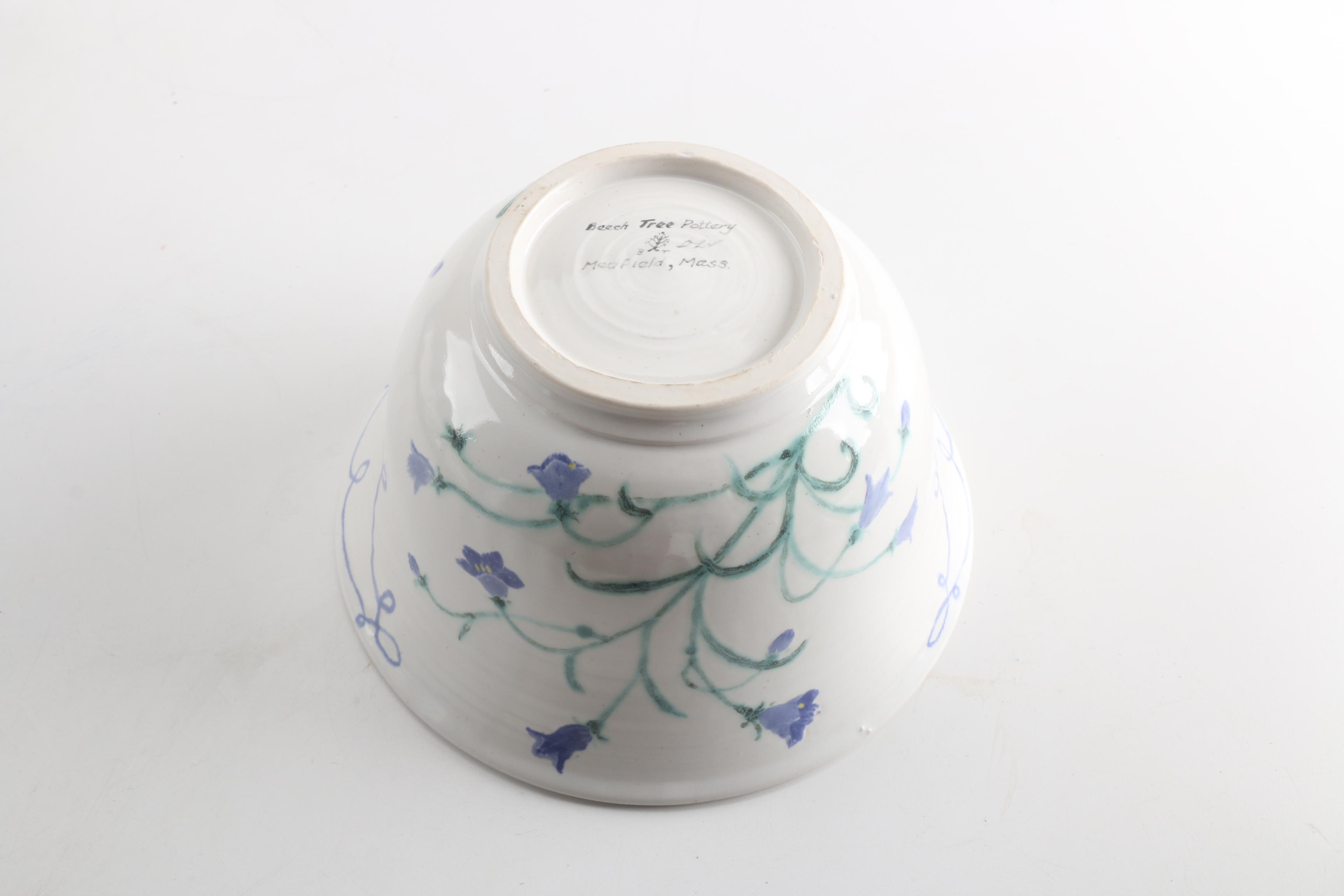 Hand Thrown Beech Tree Porcelain Serving Bowl