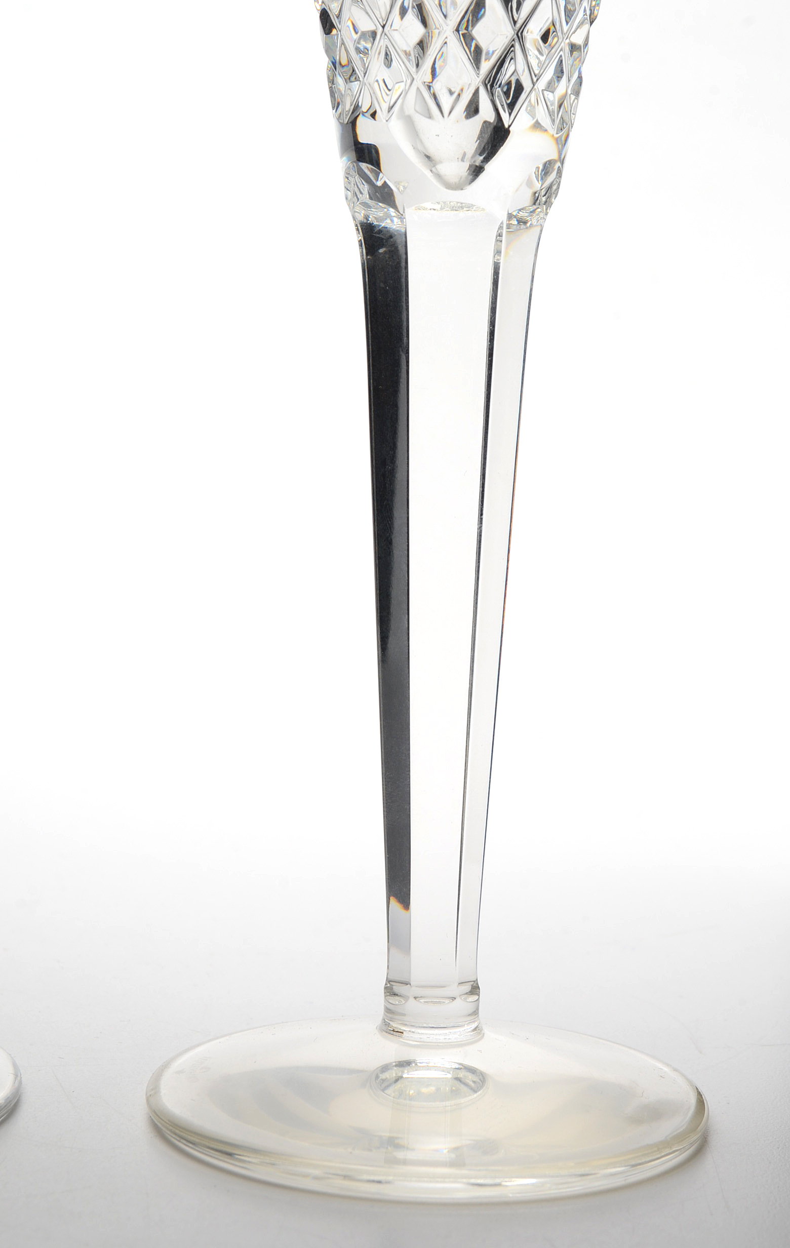 Six Waterford Crystal "Millennium Collection" Champagne Flutes