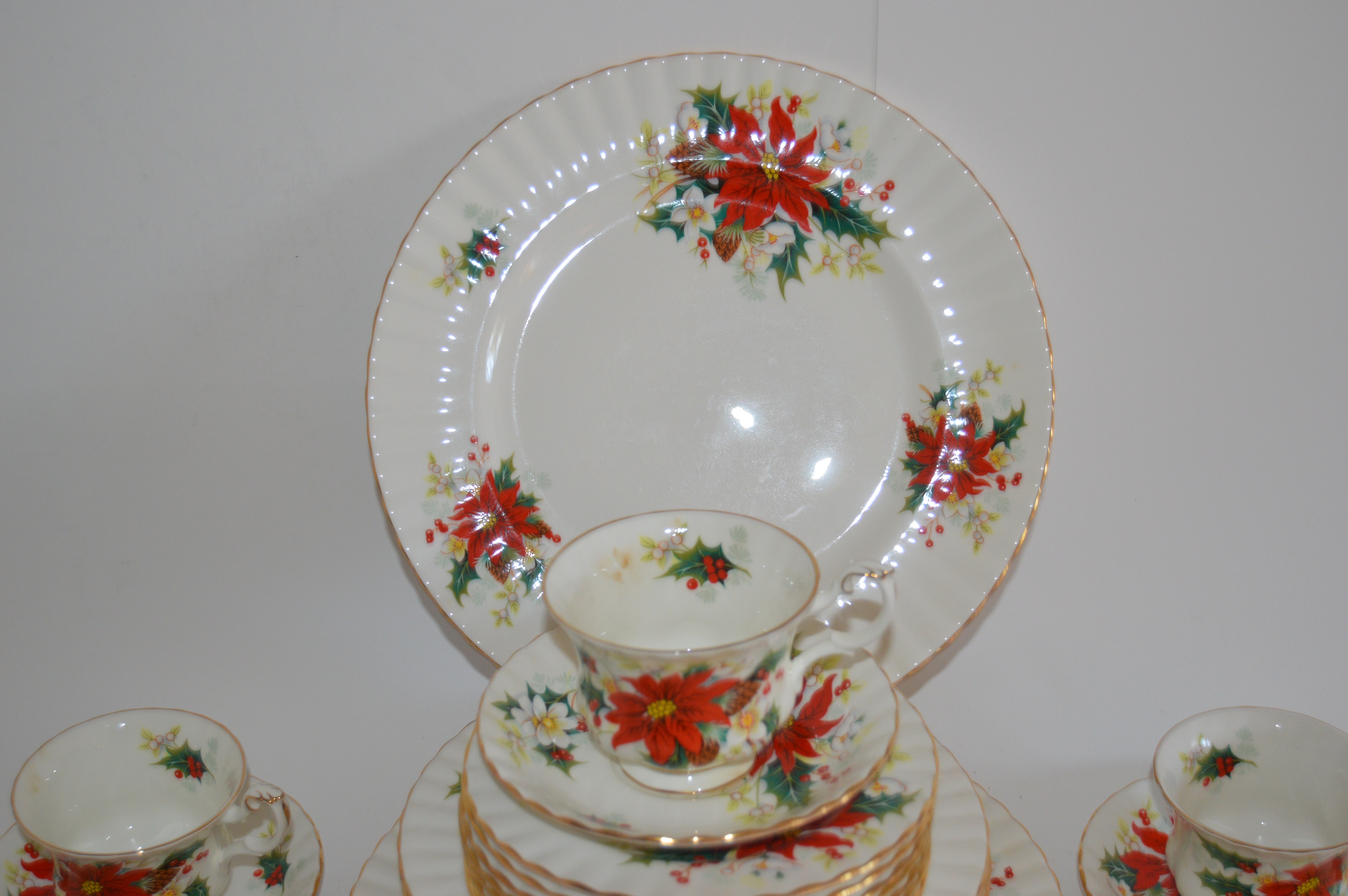 Royal Albert "Poinsettia" Bone China Set